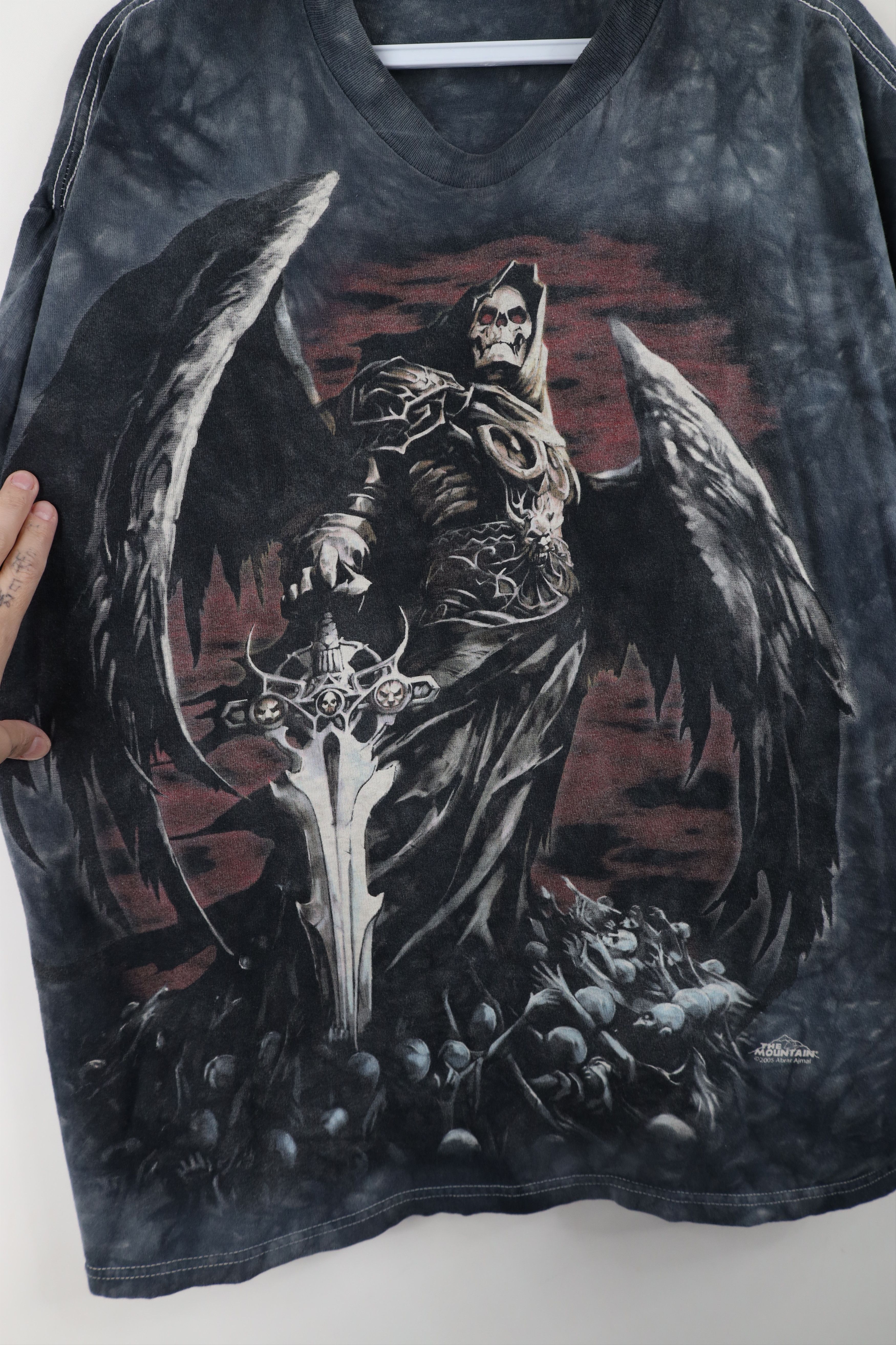 Vintage Vintage Y2K Streetwear Fantasy Grim Reaper Skeleton T-Shirt Size US XL / EU 56 / 4 - 5 Thumbnail