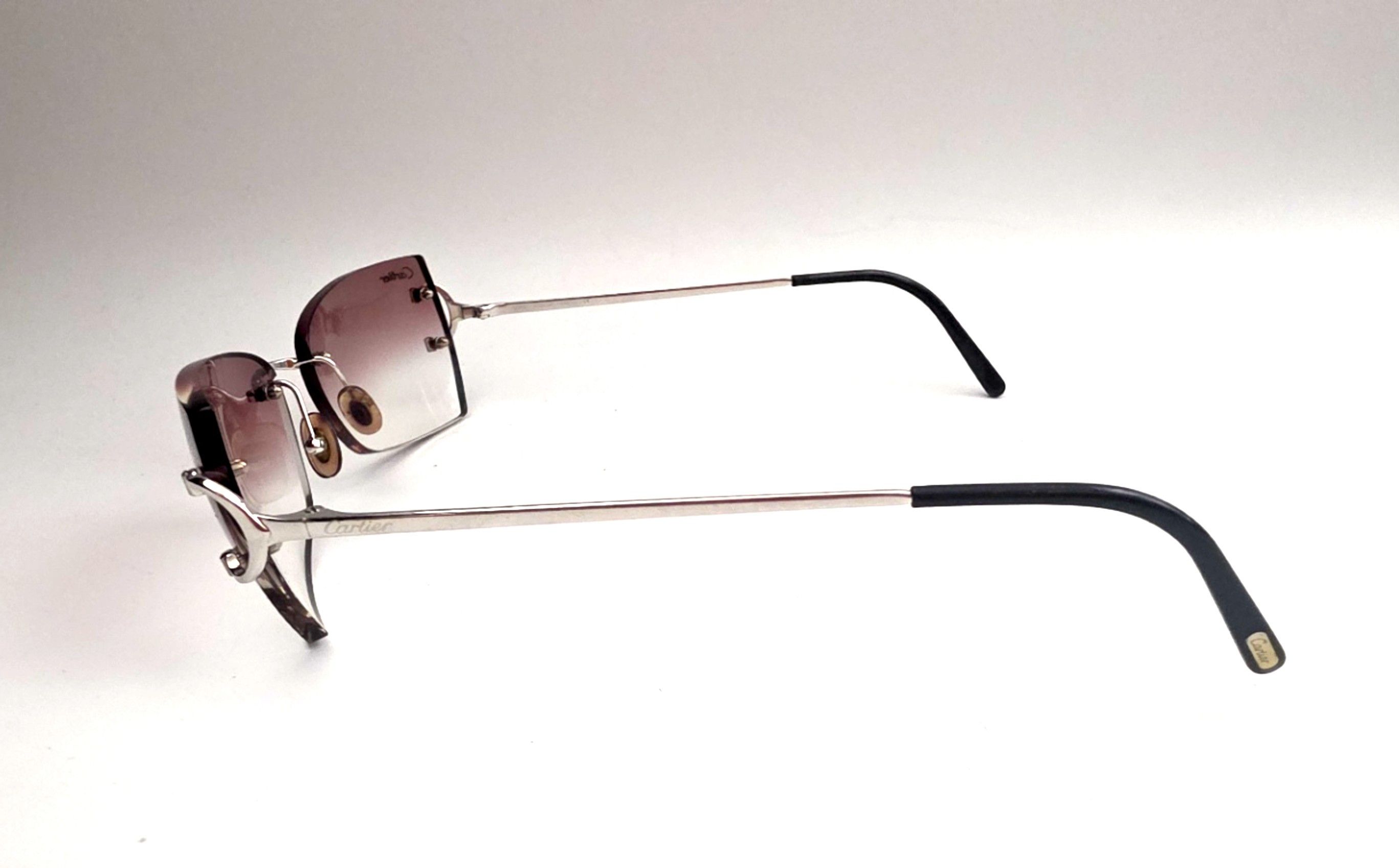 Cartier Authentic Cartier Piccadilly Silver Rimless Sunglasses Size ONE SIZE - 3 Thumbnail