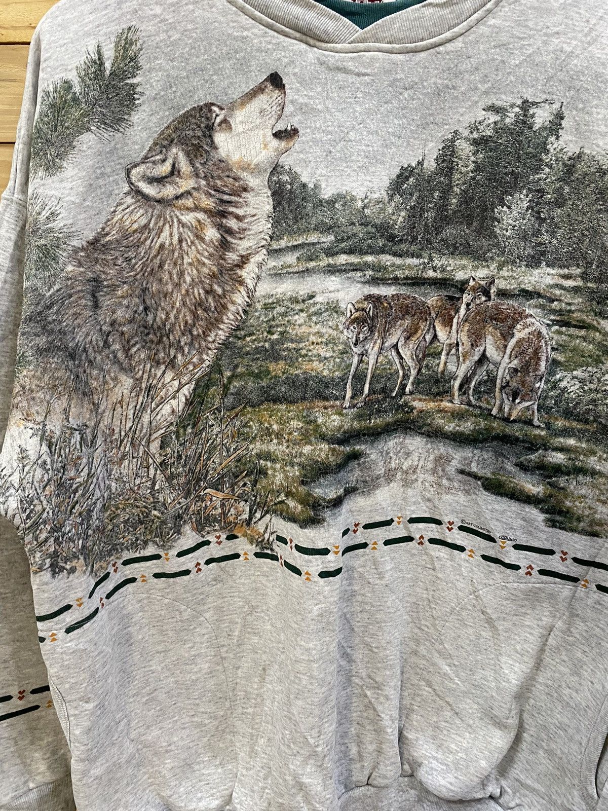 Habitat × Vintage Vintage art unlimited wolf sweatshirt Size US XL / EU 56 / 4 - 5 Thumbnail