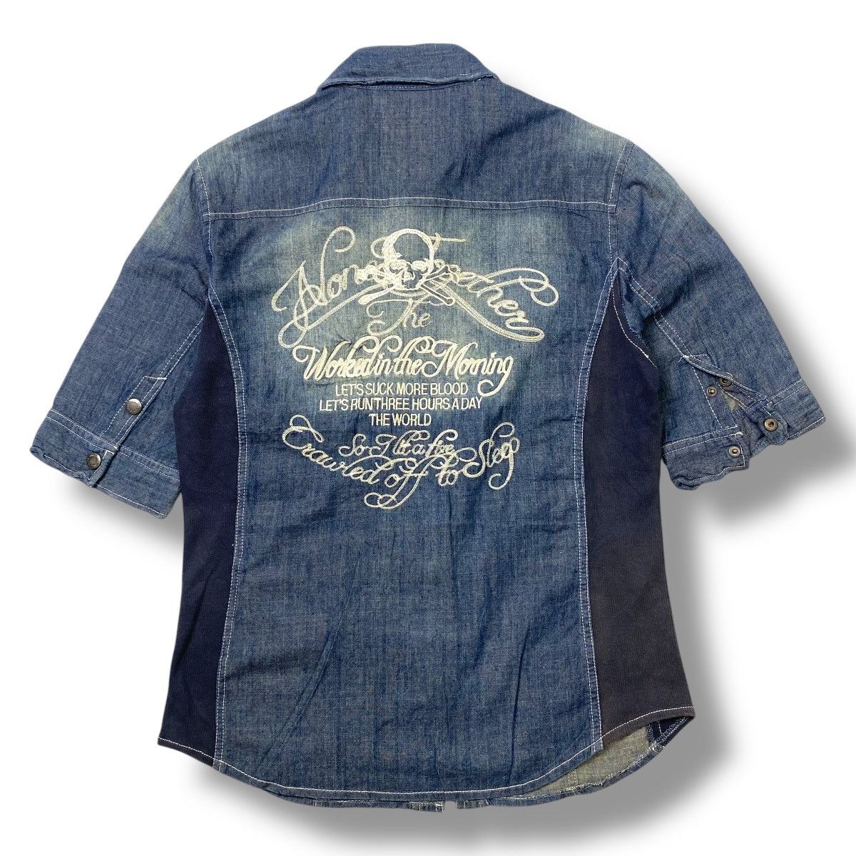 In The Attic In the Attic skull embroidery button ups shirt y2k style Size US M / EU 48-50 / 2 - 2 Thumbnail