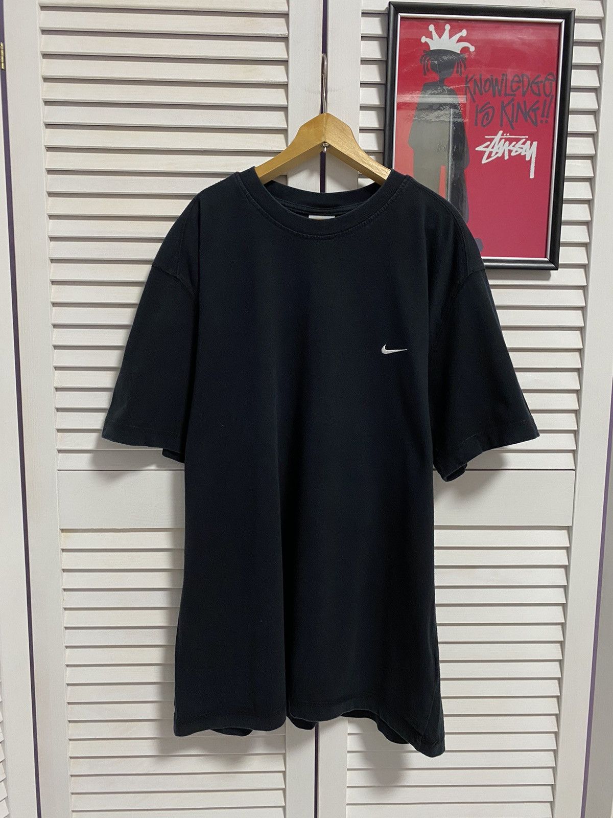 Nike × Vintage Vintage 90s T-Shirt Tee Oversized Boxy Style NIKE Swoosh Size US L / EU 52-54 / 3 - 1 Thumbnail