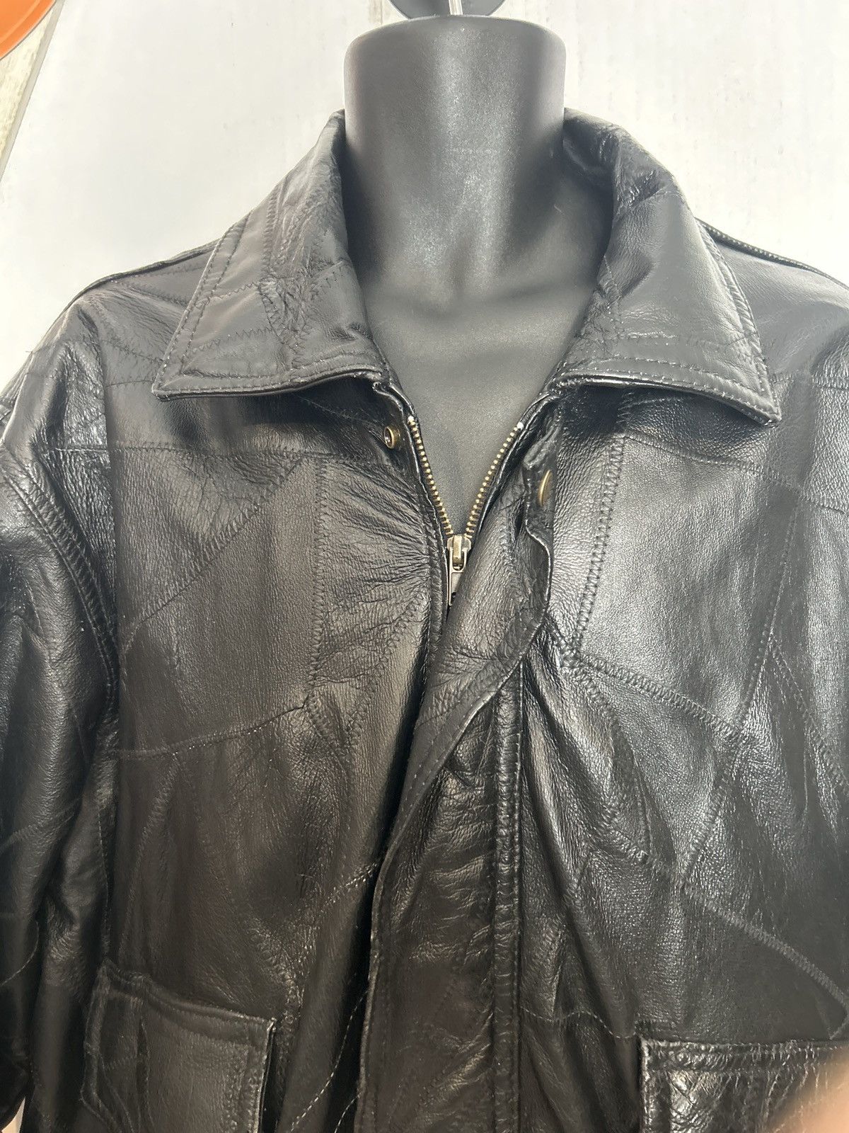 Other Vintage Napoline Genuine Leather Patchwork Jacket Men’s 0007 Size US L / EU 52-54 / 3 - 2 Thumbnail