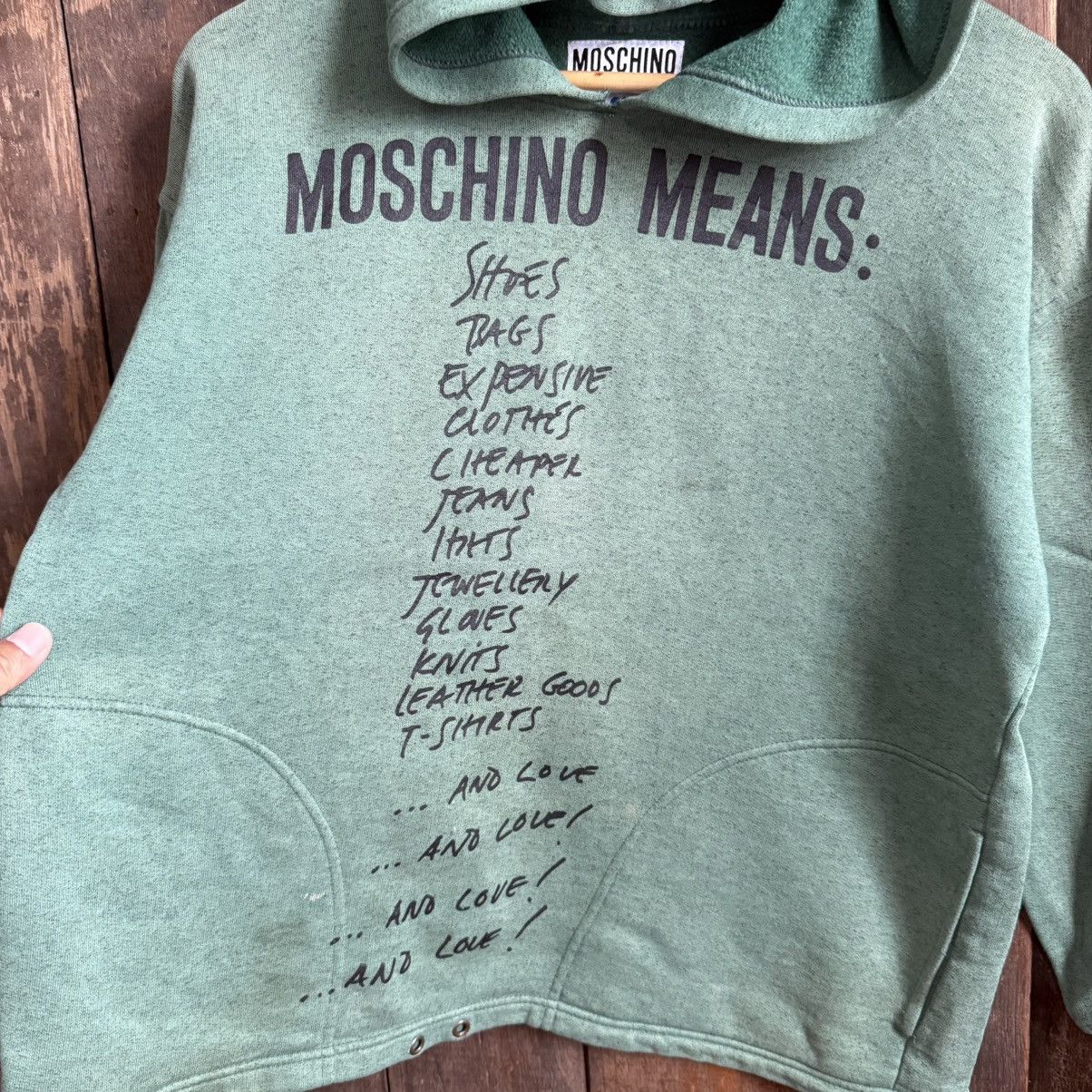 Moschino Vintage Moschino Means Hoodie Size US S / EU 44-46 / 1 - 4 Thumbnail