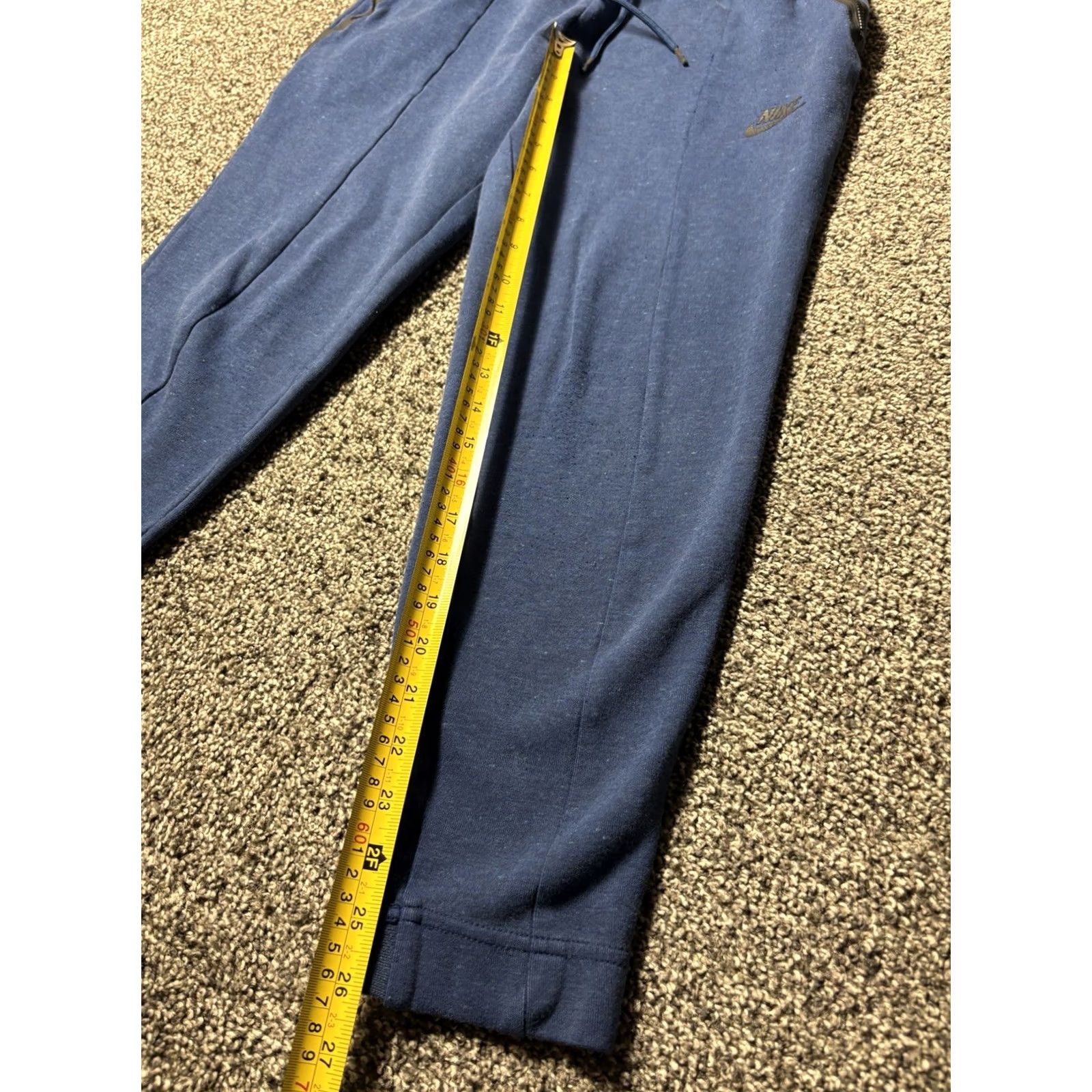 Nike VINTAGE NIKE Tech Sweatpants Women Small Blue Fleece Lined 803575 Size 28" / US 6 / IT 42 - 4 Thumbnail