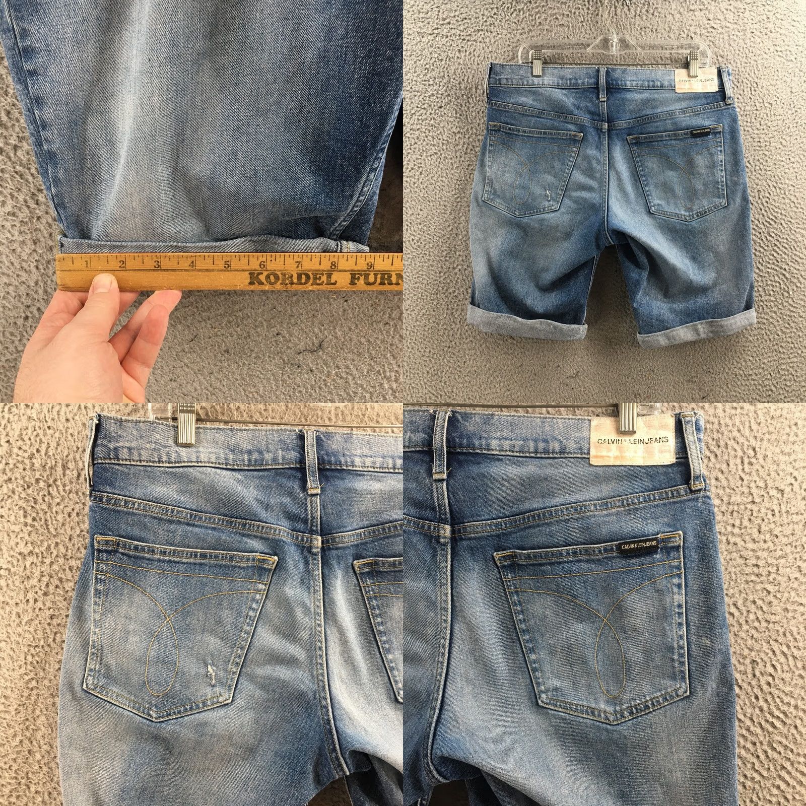 Calvin Klein Calvin Klein Bermuda Shorts Womens 33 Blue Denim Hi-Rise Cuffed Shorts Bermuda (Regular) Womens Buy Now Size 24" / US 00 / IT 34 - 9 Thumbnail