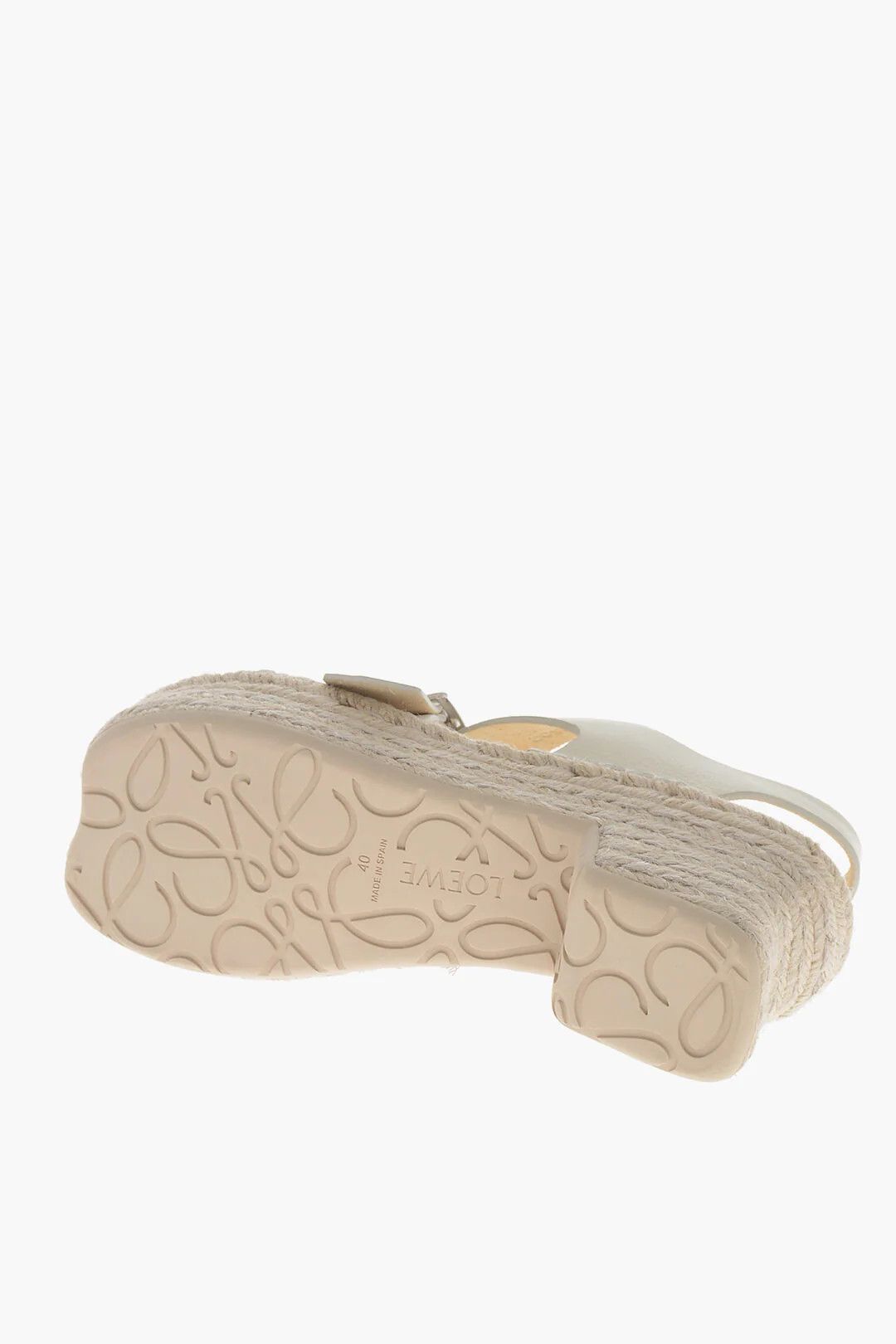 Loewe og1mm0426 Platform Leather Sandals in White Size US 10 / IT 40 - 5 Thumbnail