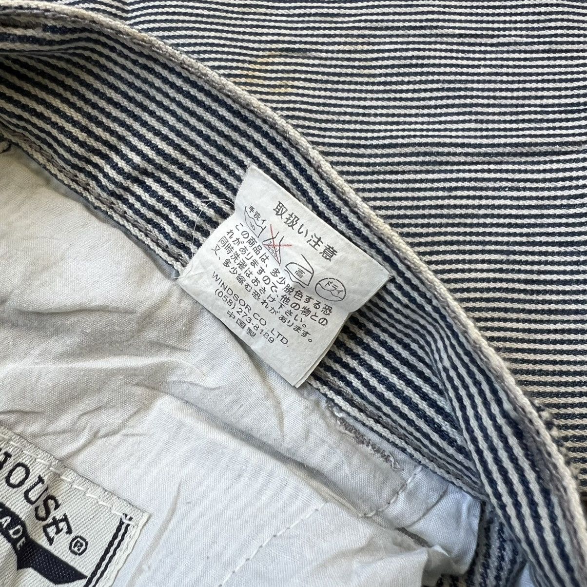Japanese Brand Vintage Dog House Distressed Hickory Stripe Carpenter jeans Size US 32 / EU 48 - 15 Thumbnail