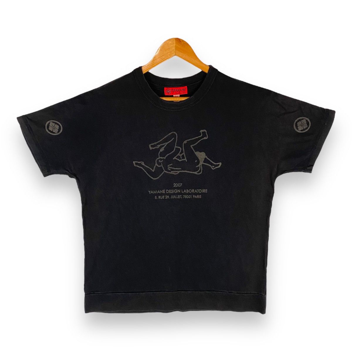 image of 2007 Yamane Design Laboratoire T Shirt By Evisu in Black, Men's (Size Small)