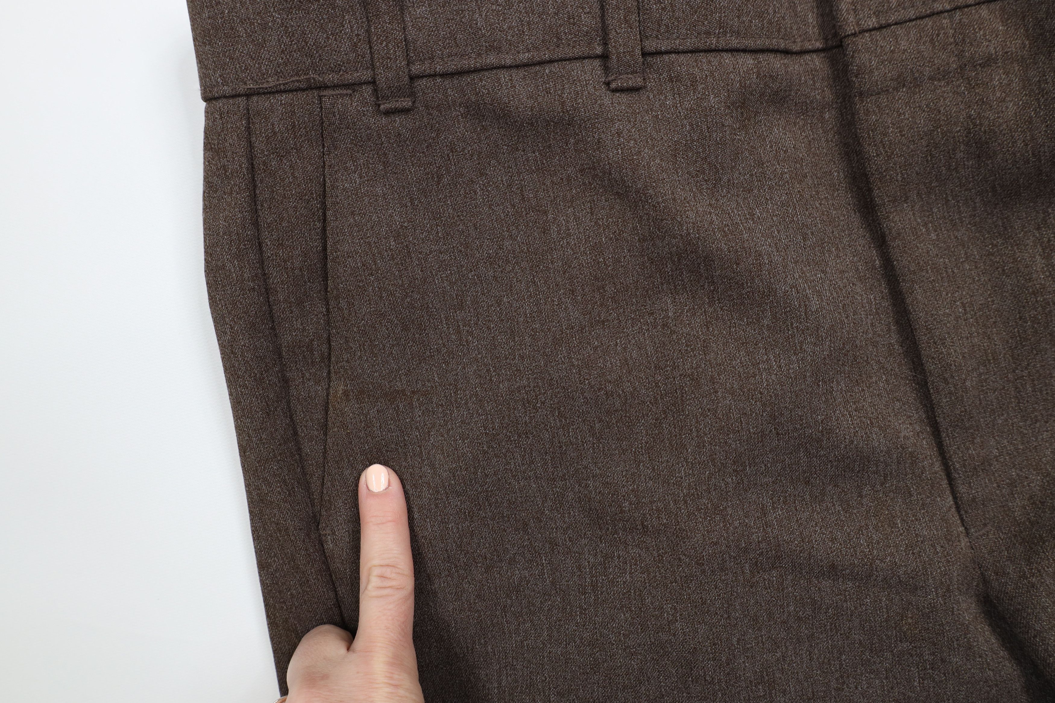 Levi's × Vintage Vintage 70s 80s Levis Flared Wide Leg Chino Pants Brown USA Size US 36 / EU 52 - 10 Thumbnail