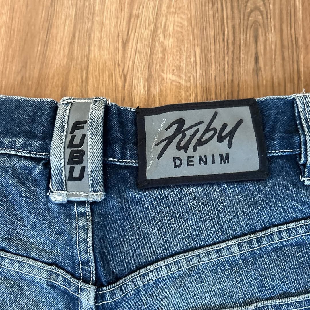 Fubu × Vintage Y2k Fubu Embroidery Denim Jorts Size US 36 / EU 52 - 5 Thumbnail