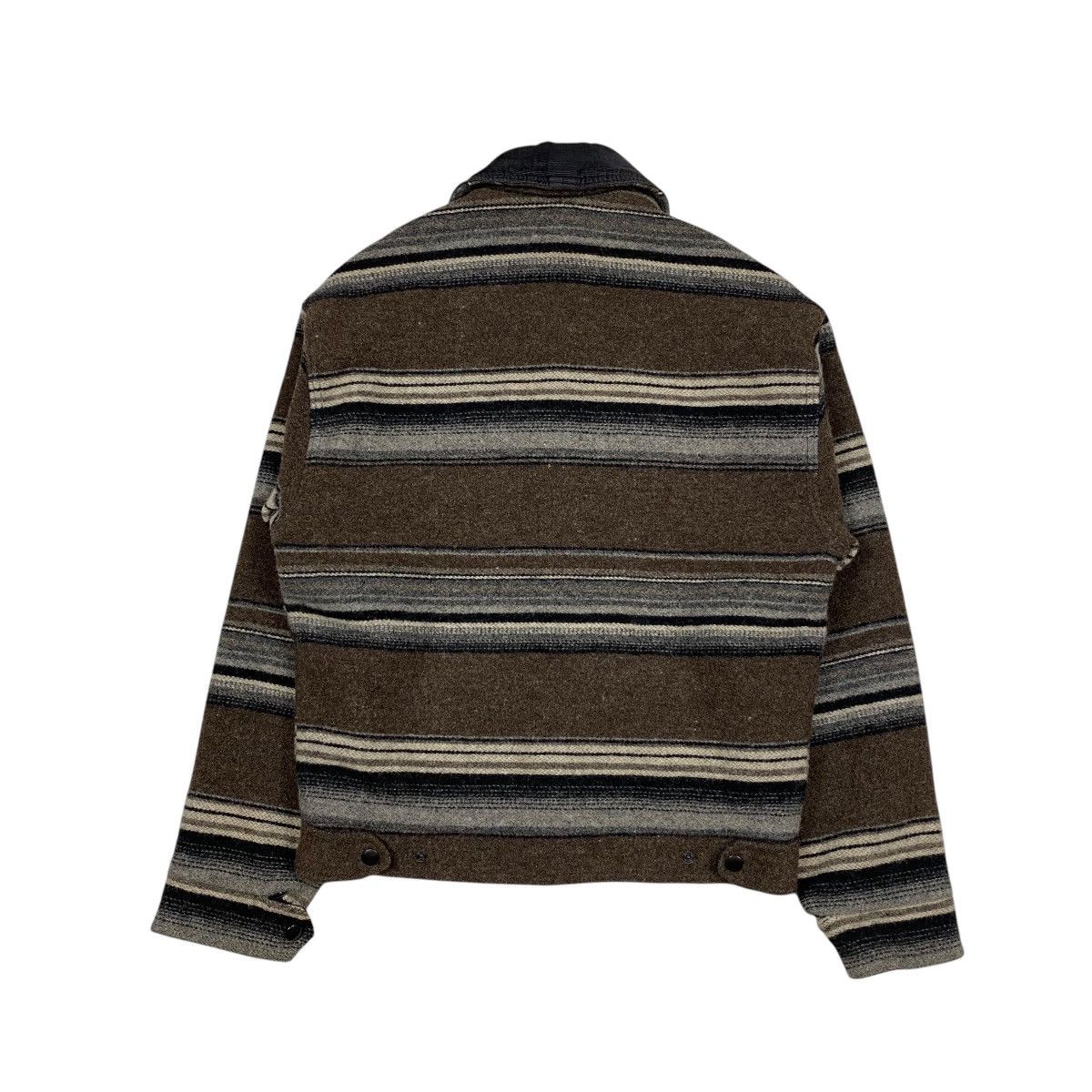 Vintage × Woolrich Woolen Mills Rare Woolrich Trucker Wool Striped Work Jacket Size US S / EU 44-46 / 1 - 2 Thumbnail
