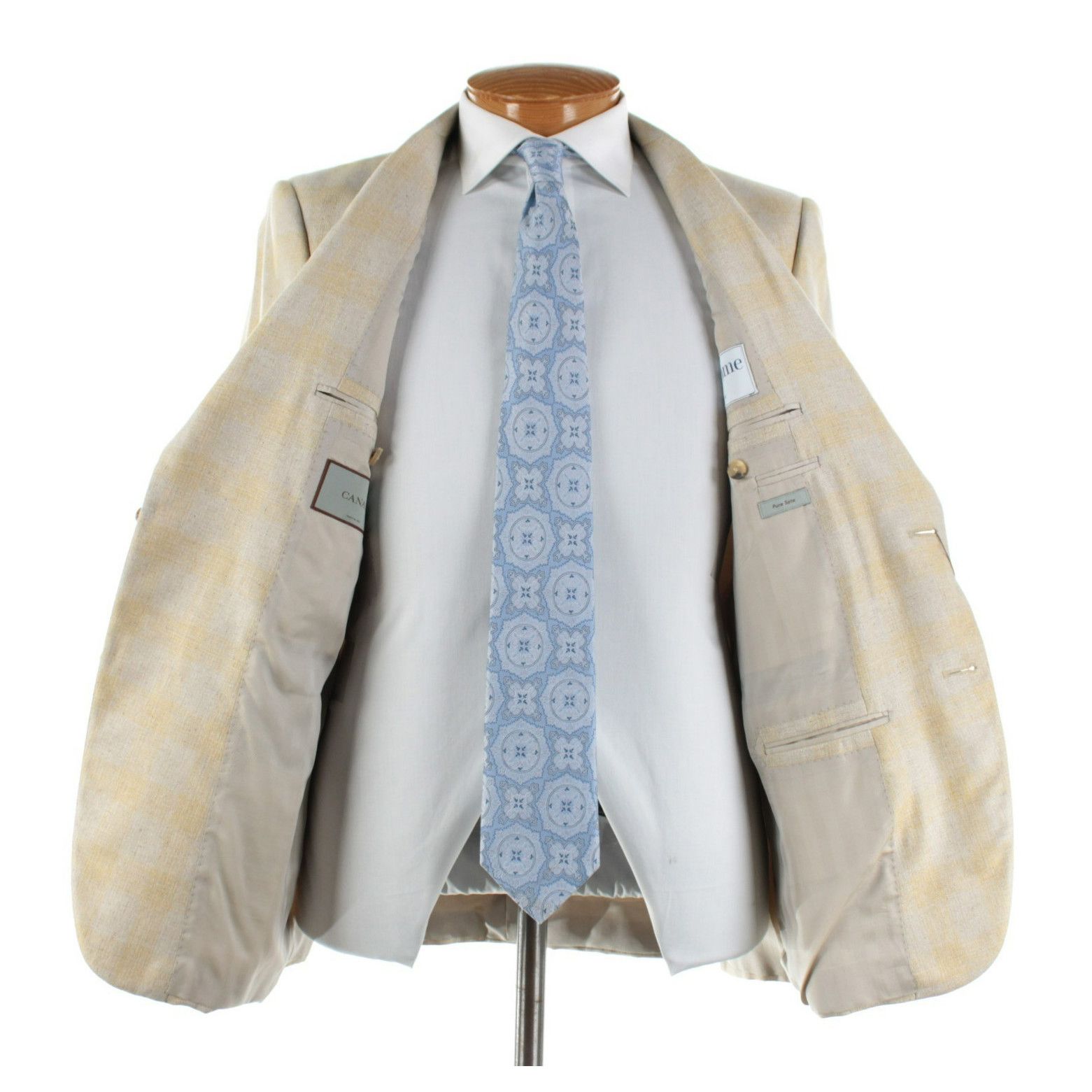 Canali Canali Sport Coat Size 40 Regular US in Beige Size 40R - 6 Thumbnail