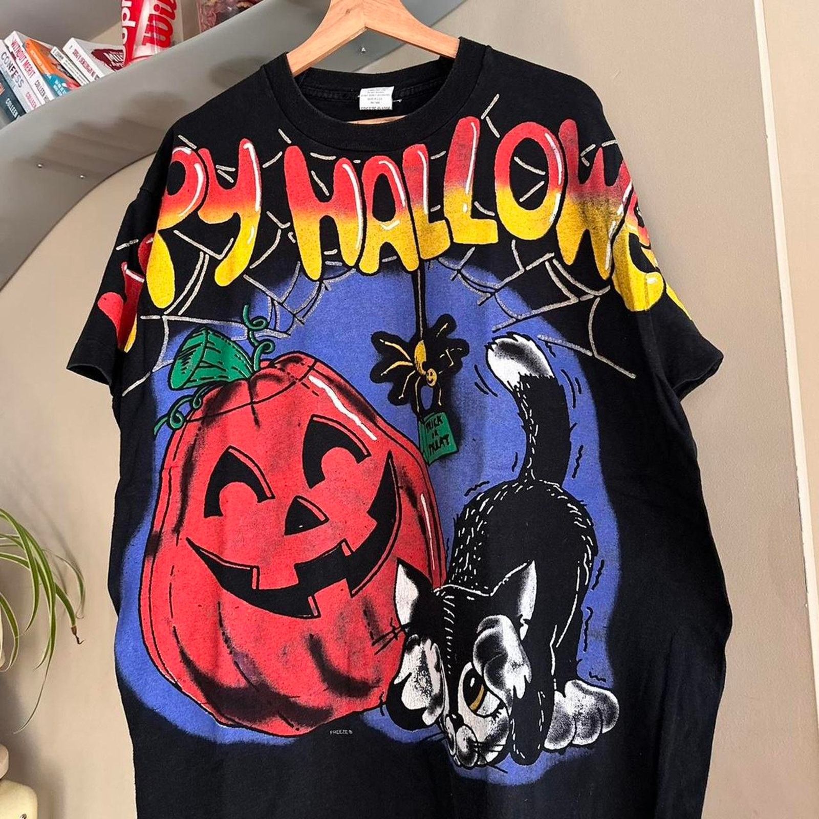 Vintage Vintage 1996 Halloween All Over Print Shirt Size US L / EU 52-54 / 3 - 2 Thumbnail