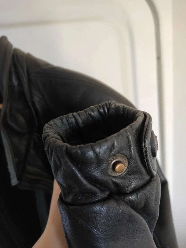 Leather Unique 90s Vintage Leather Coat Size M / US 6-8 / IT 42-44 - 16 Thumbnail