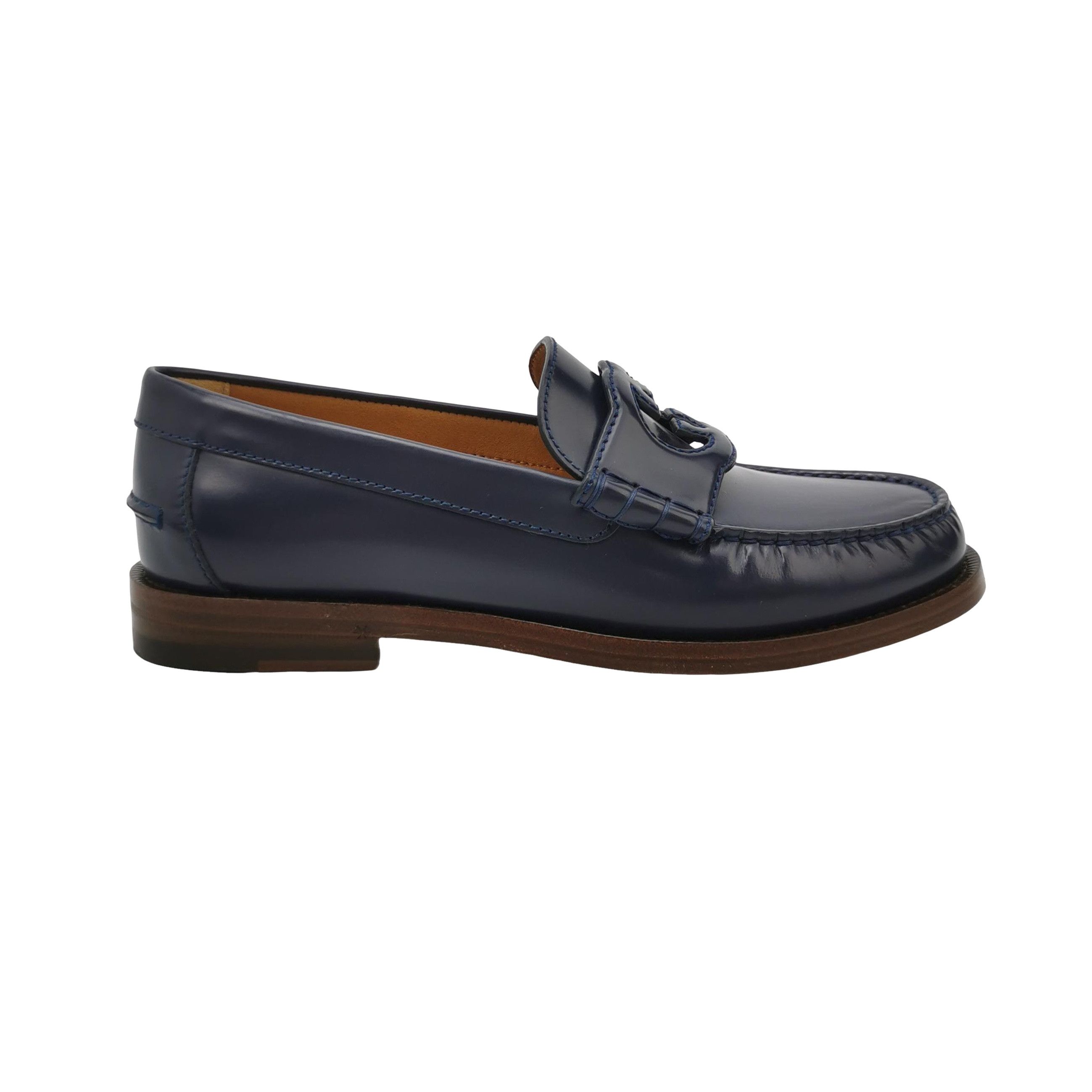 Gucci Gucci Interlocking G Leather Loafers 5.5 Size US 6 / EU 39 - 1 Thumbnail