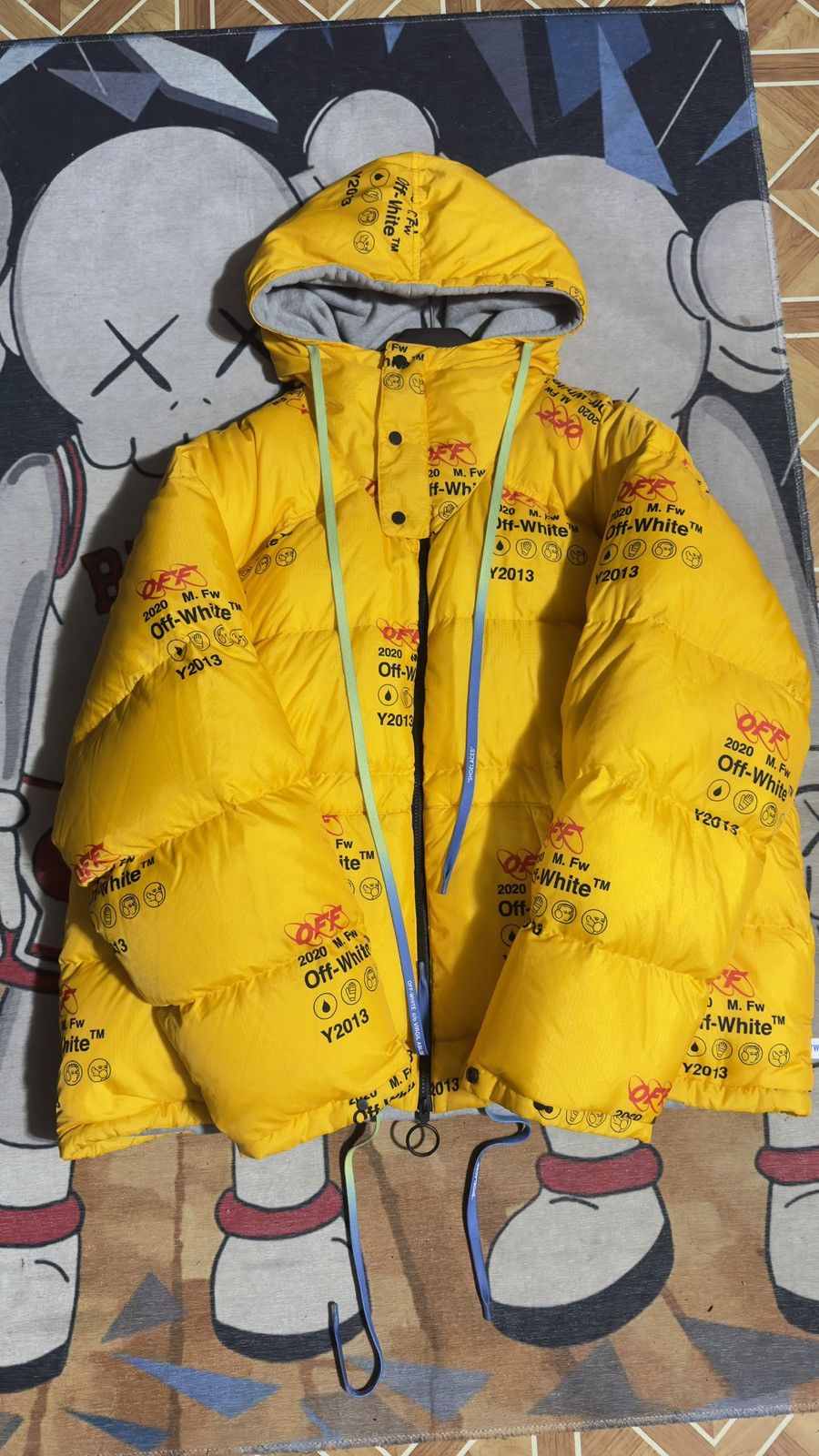 Off-White off-white industrial zipped yellow puffer Size US XL / EU 56 / 4 - 1 Thumbnail