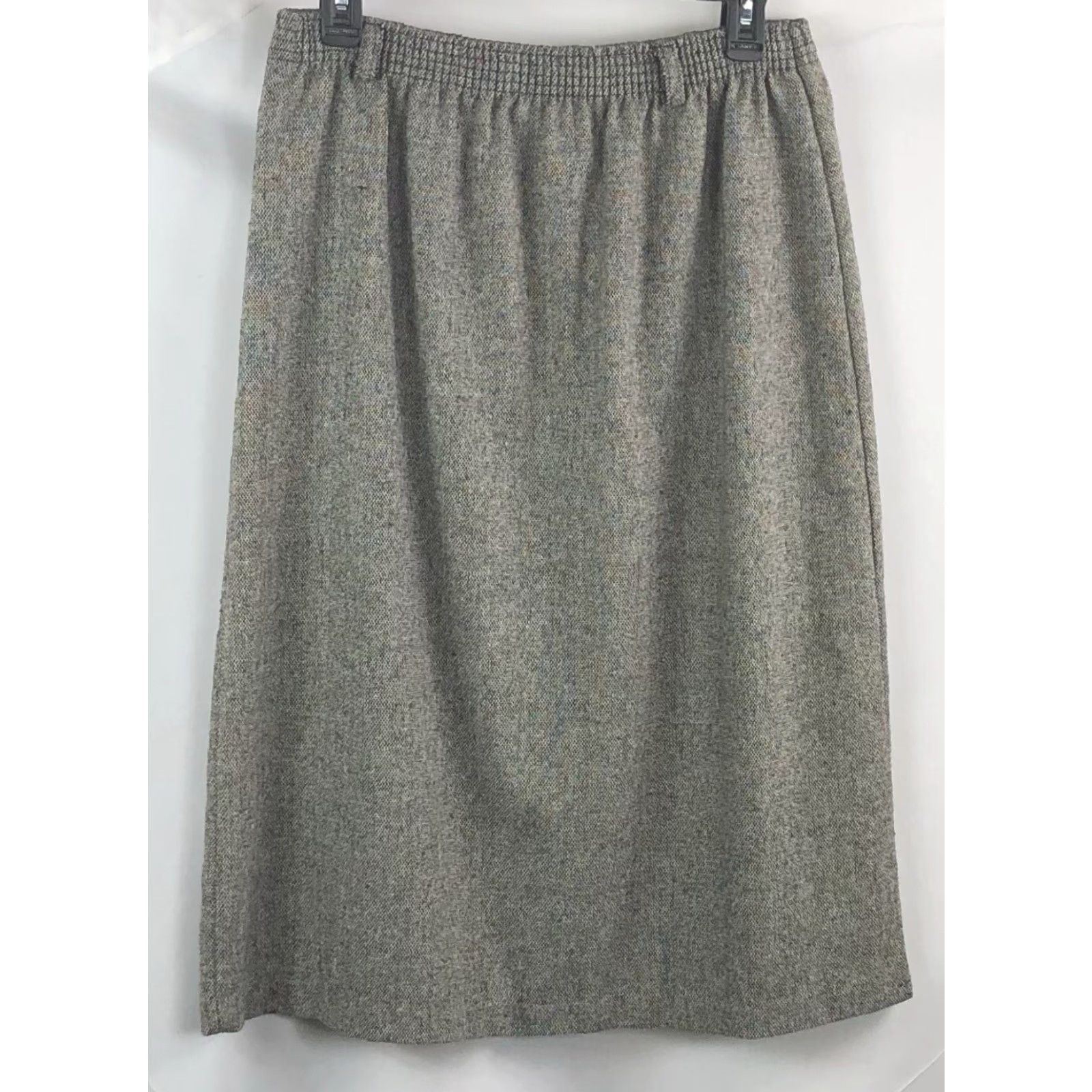 Vintage VINTAGE Armondio Skirt 13/14 Gray Tweed Knee Length Wool Blend 28"W Career Women Menus? Size 34" / US 12 / IT 48 - 4 Thumbnail