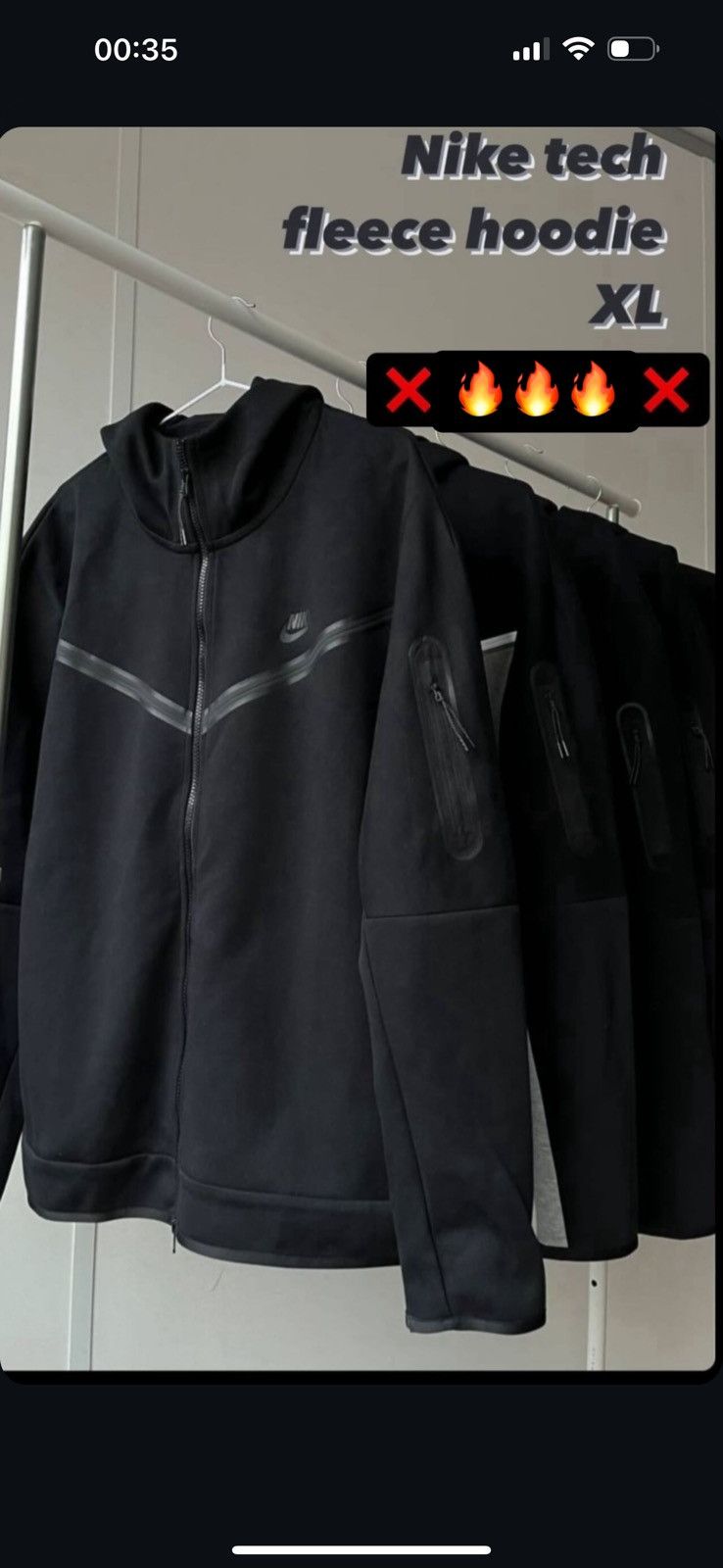 Nike Nike tech fleece drill zip hoodie size XL black Size US XL / EU 56 / 4 - 1 Preview