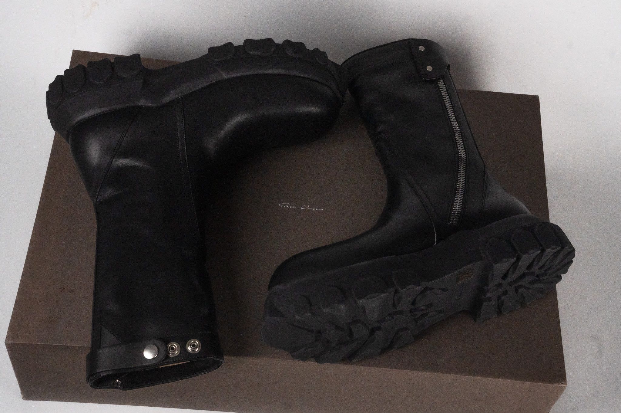 Rick Owens Rick Owens Creeper Bozo Leather Tractor Boots Size US 10 / EU 43 - 3 Thumbnail