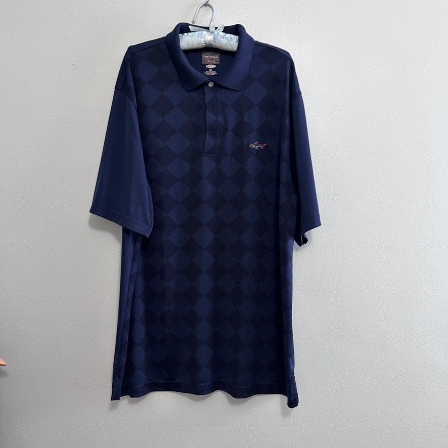 Greg Norman Greg Norman navy blue harlequin polo shirt size XL Size US XL / EU 56 / 4 - 2 Thumbnail