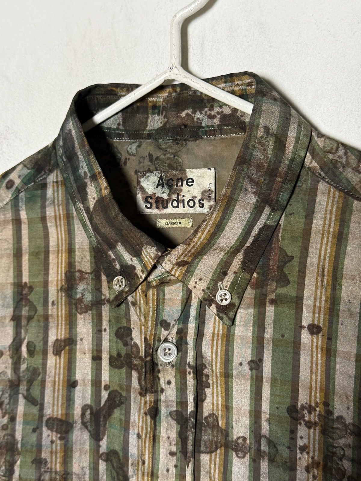 Acne Studios acne 1of1 dyed painters shimmer shirt Size US S / EU 44-46 / 1 - 3 Thumbnail