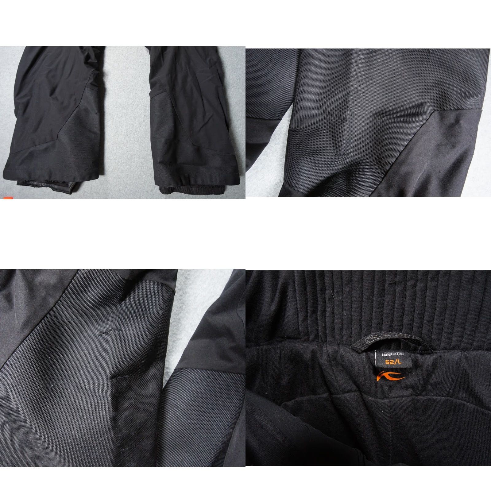 KJUS Kjus Ski Pants Men Large Black Waterproof Snow Winter Formula Outdoors Snowboard Pants Regular Inseam 30in Front Flat Size US 33 - 8 Thumbnail