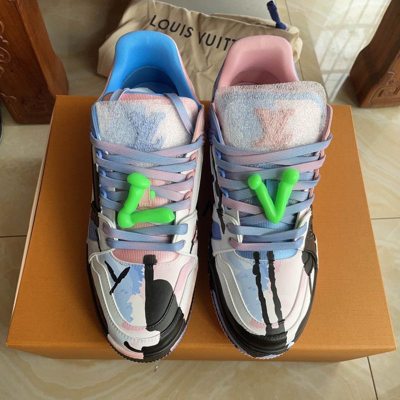 Louis Vuitton Louis Vuitton Trainer Artistic Collaboration Low-top Sneake Size US 8 / EU 41 - 1 Thumbnail
