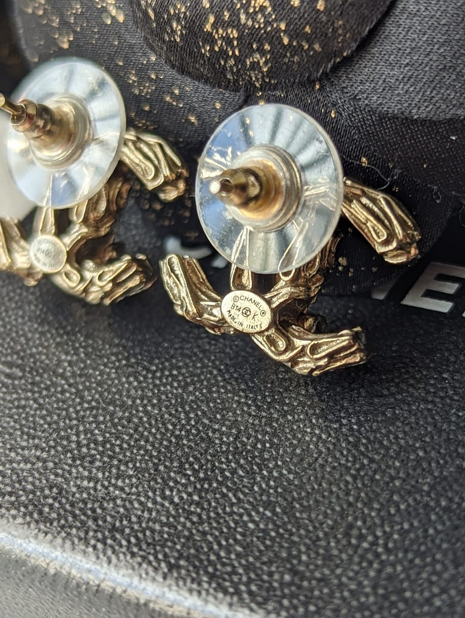 Chanel Chanel CC B14K Logo earrings GHW crystal earring receipt box Size ONE SIZE - 7 Thumbnail