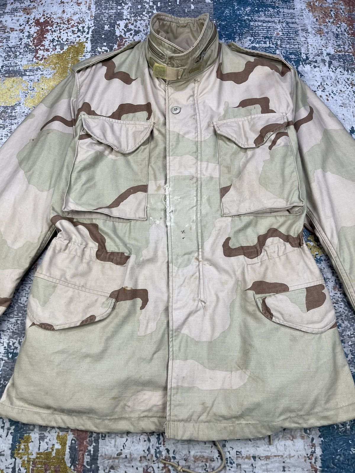 Vintage Vintage 80s M-65 Class 4 Dessert Camouflage Jackets Size US S / EU 44-46 / 1 - 2 Thumbnail