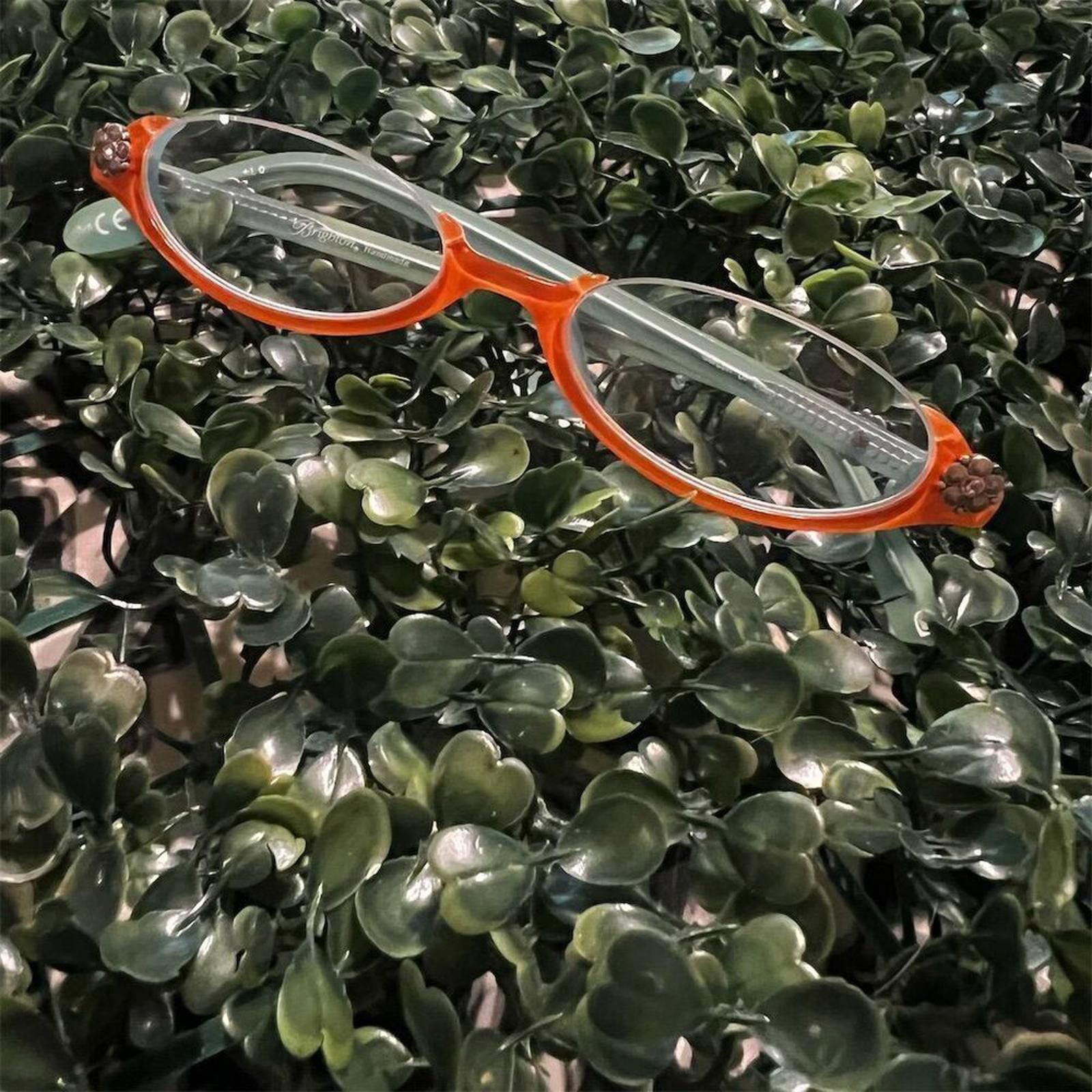 Brighton Brighton Orange Oval readers +1.0 Garden of Eden RARE! Size ONE SIZE - 2 Thumbnail