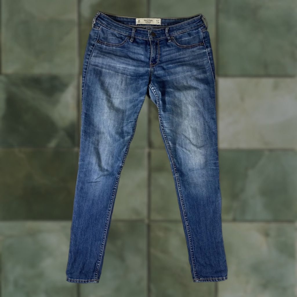 Abercrombie & Fitch Abercrombie Fitch Womens Skinny Jeans 4R Medium Wash Blue Size 32" / US 10 / IT 46 - 1 Thumbnail