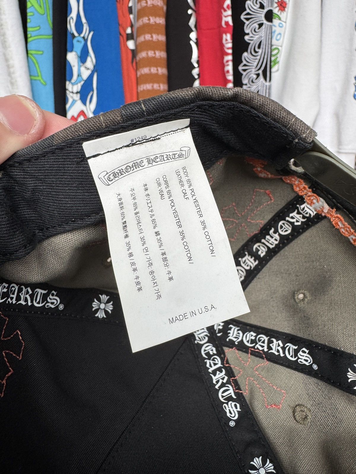 Chrome Hearts Chrome Hearts Camo Orange Leather Cross Patch Hat Size ONE SIZE - 9 Thumbnail