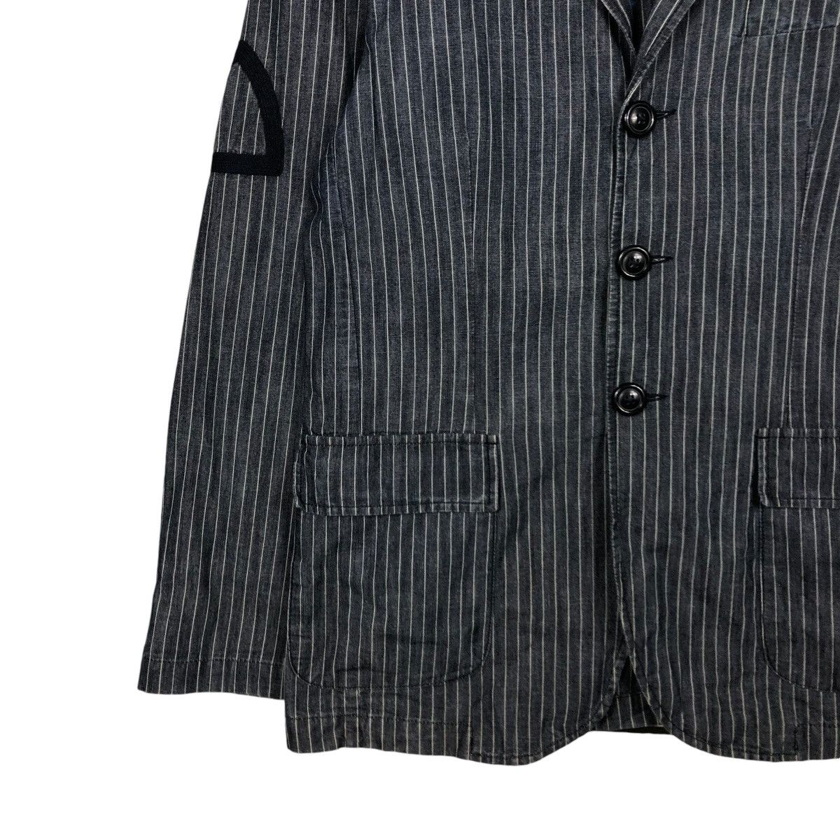 Vintage 🔥VINTAGE HICKORY CHORE WORKER JACKET ARMANI JEANS INDIGO Size US M / EU 48-50 / 2 - 6 Thumbnail