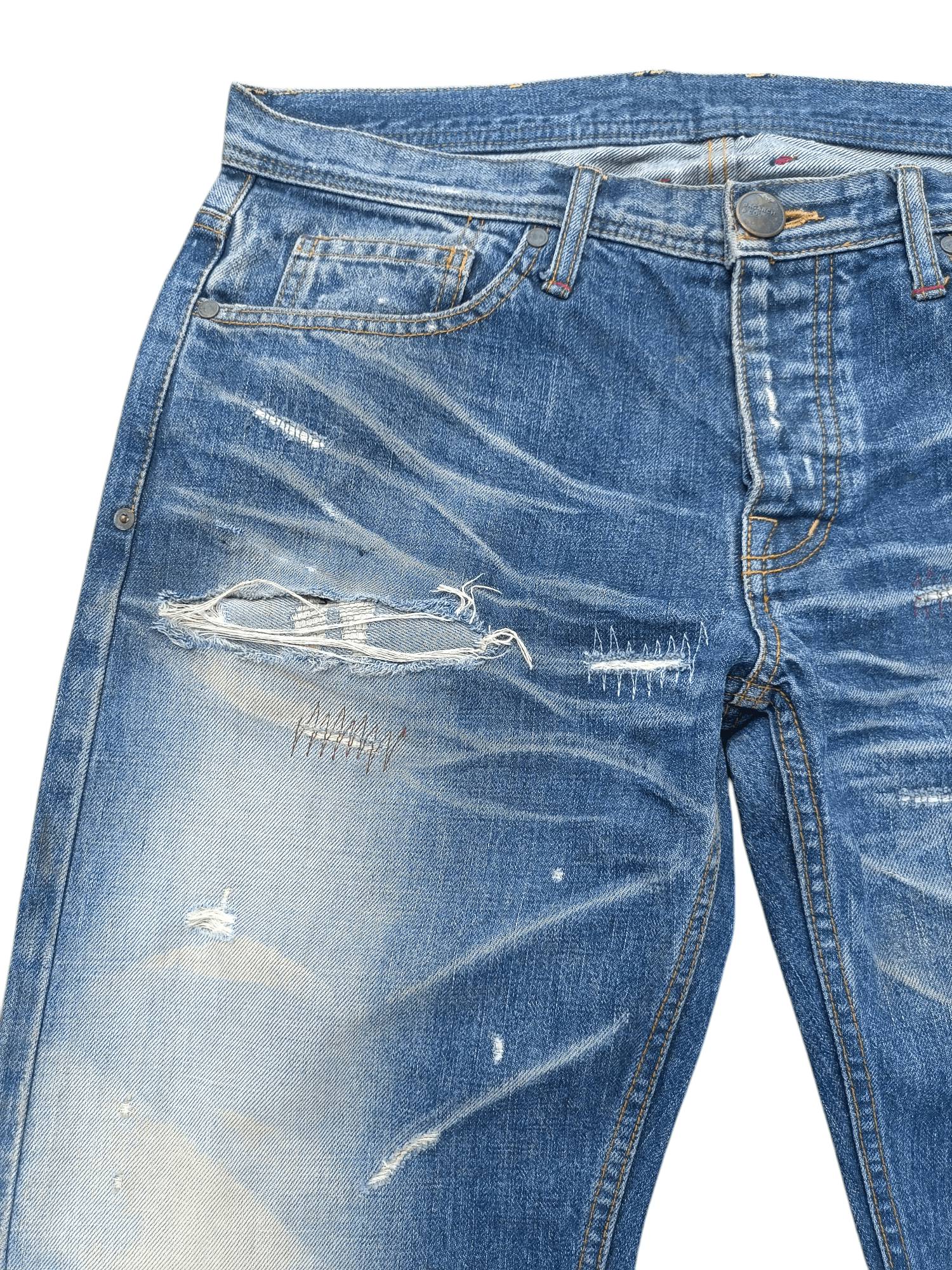 Japanese Brand Japanese Brand BAGARCH Selvedged Distressed Jeans E089 Size US 35 - 9 Thumbnail