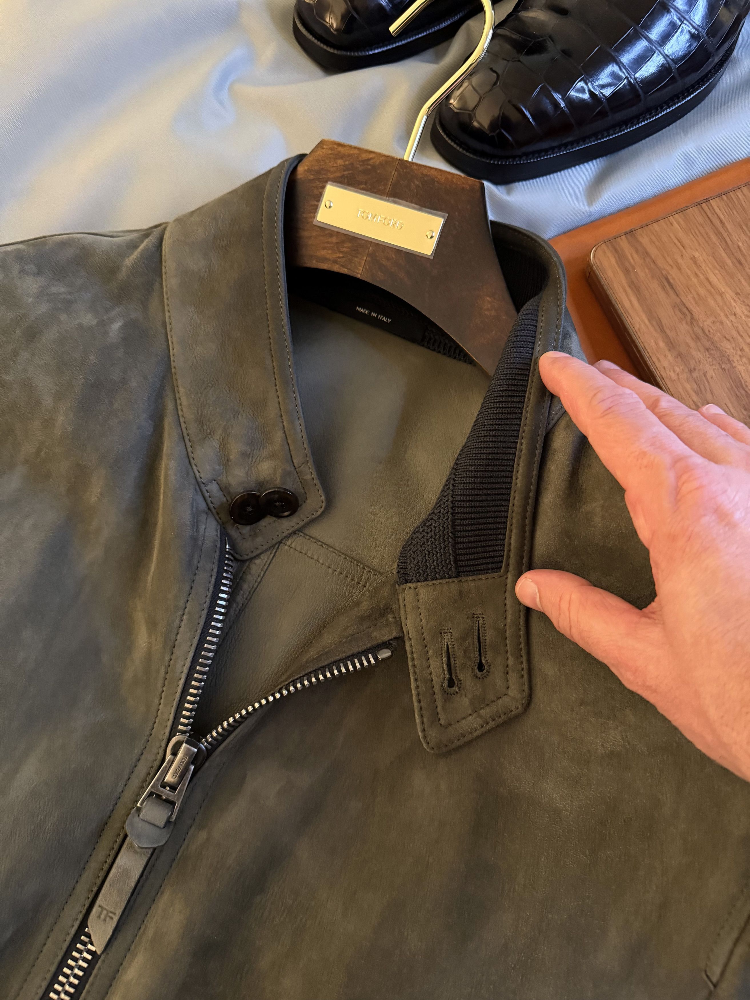Tom Ford Fits 52, Coveted Rare $6,300 w/tax TOM FORD Suede Jacket, Size US XL / EU 56 / 4 - 17 Thumbnail