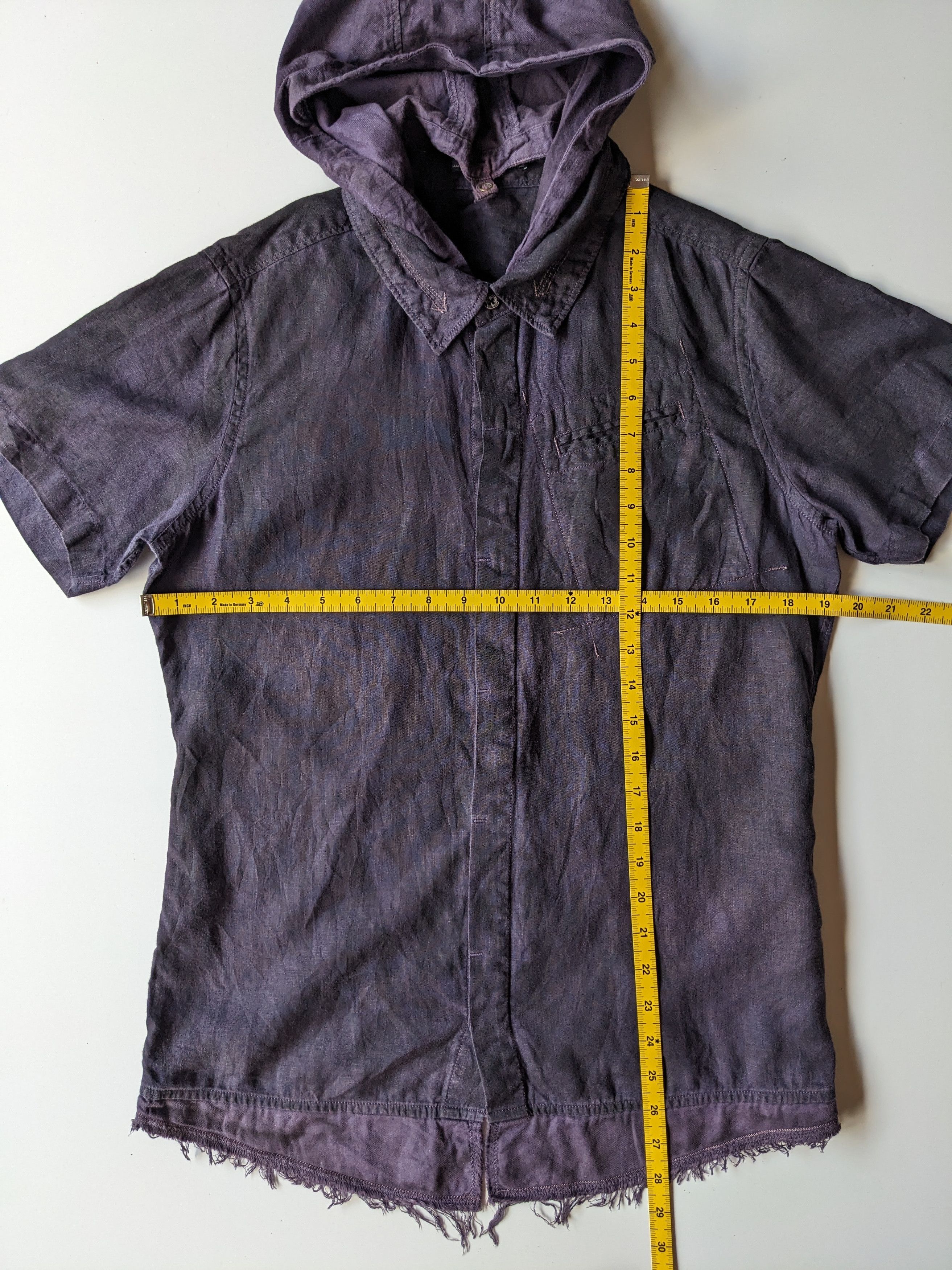 Marithe + Francois Girbaud Marithe Francois Girbaud linen hoodie punk shirt Size US M / EU 48-50 / 2 - 8 Thumbnail