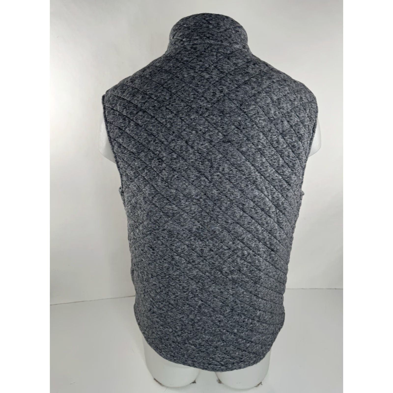 Faherty Faherty Quilted Zip Vest Mens L Grayish Blue with Cotton Blend Outer Shell Winter Wear B10 Size US L / EU 52-54 / 3 - 3 Thumbnail