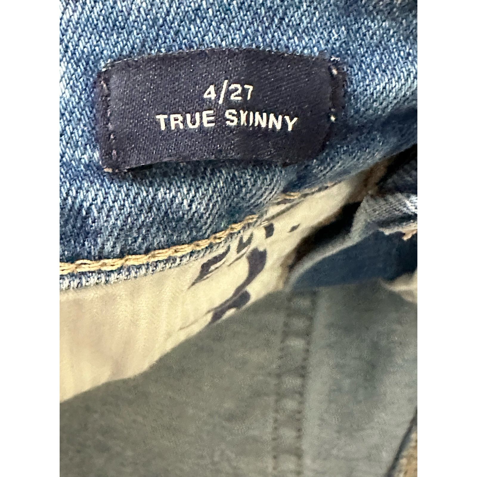 Gap Gap blue floral true skinny ankle jeans size 27/4 Size 27" / US 4 / IT 40 - 3 Thumbnail