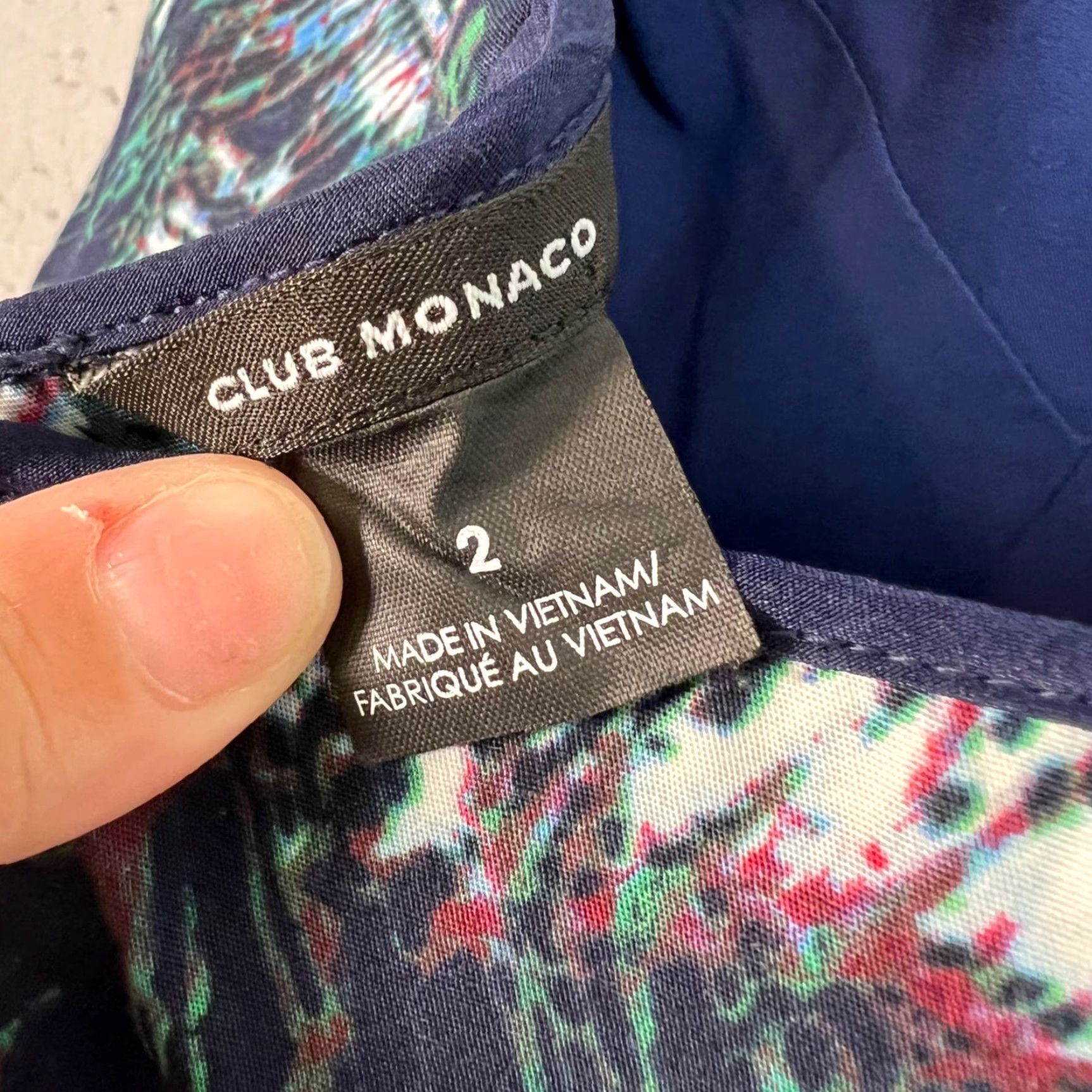 Club Monaco Club Monaco Strapless Dress Adult Womens 2 Blue Tropical Print Mini Sleeveless Party Cocktail Womens Size XS / US 0-2 / IT 36-38 - 3 Thumbnail