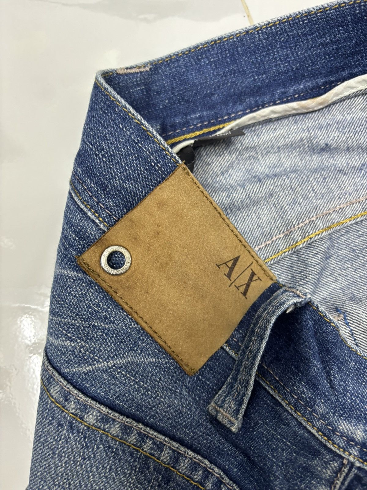 Armani Collezioni Armani Exchange Straight Leg Slim Fit Denim Jeans Size US 30 / EU 46 - 12 Thumbnail