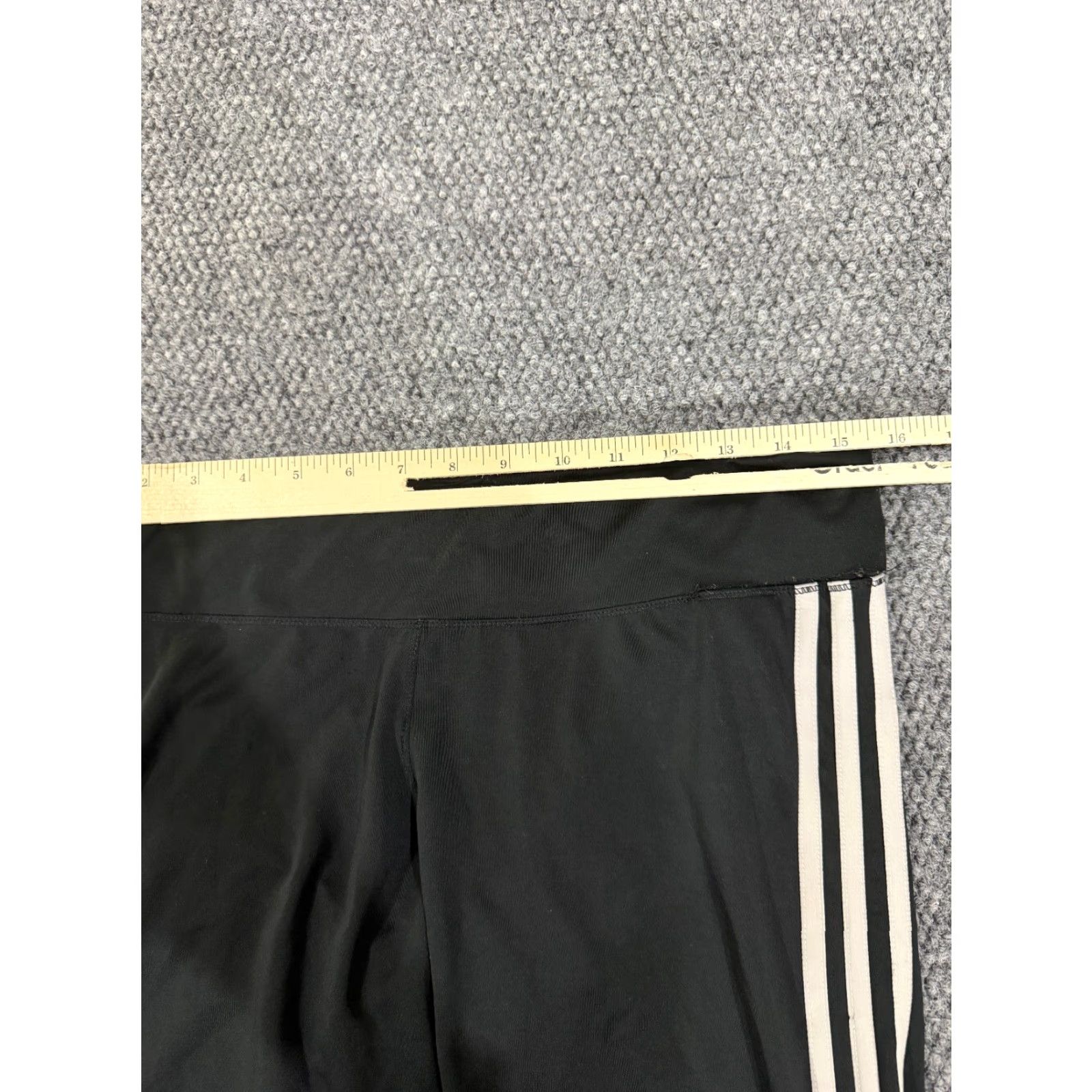 Adidas Adidas Leggings Womens Small Black White Striped Climalite Athletic Cropped Size 28" / US 6 / IT 42 - 5 Thumbnail