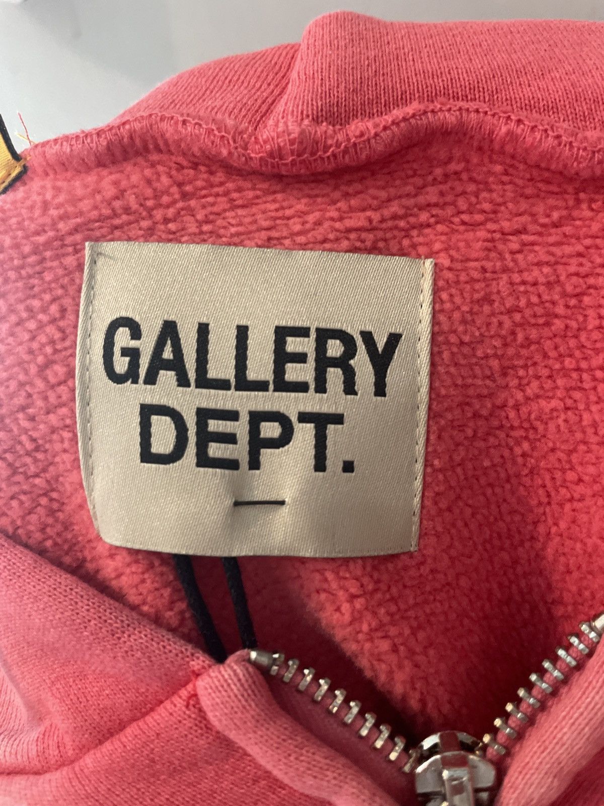 Gallery Dept. Gallery Dept. Sunfaded Red Zip Up Hooded Sweatshirt XL Size US XL / EU 56 / 4 - 4 Thumbnail