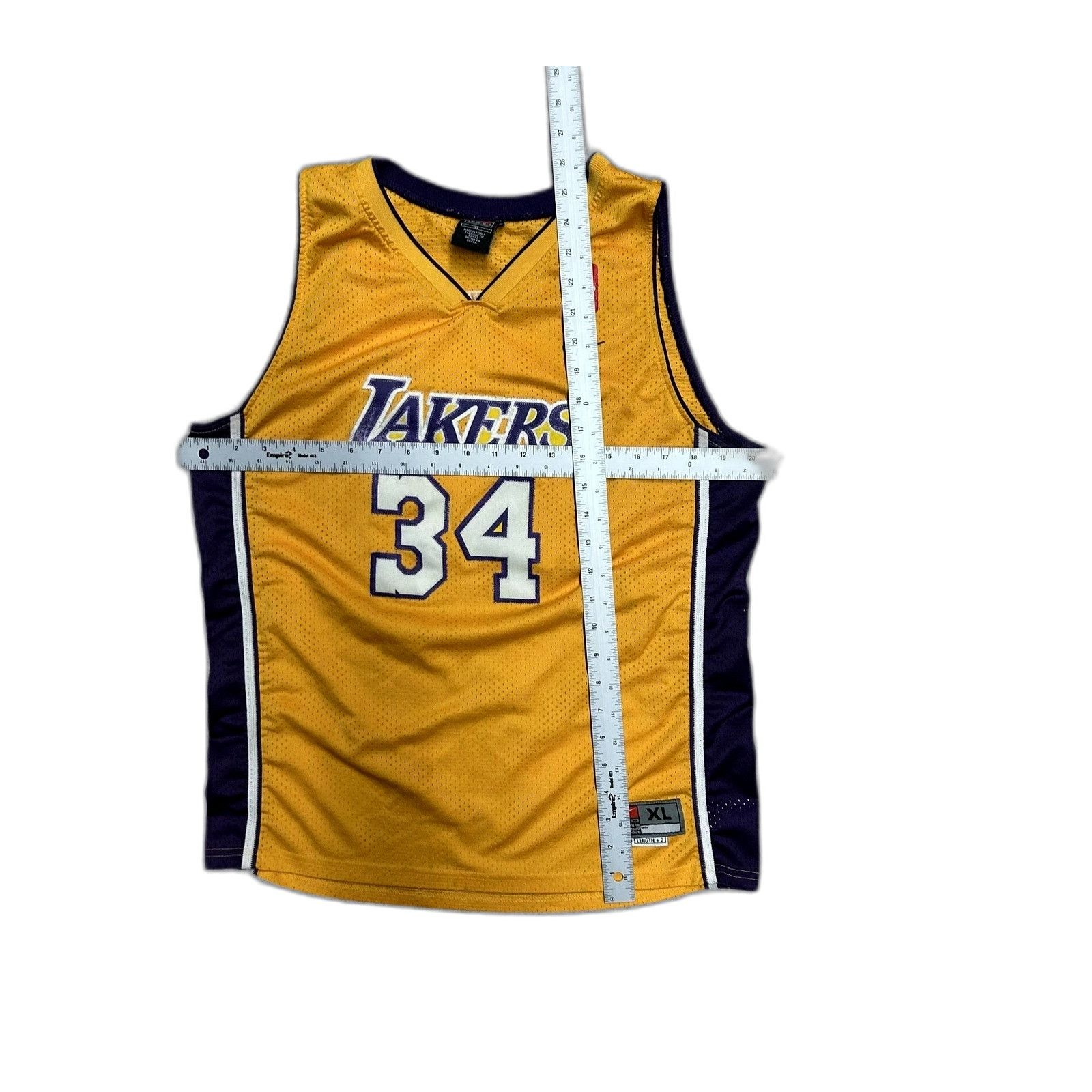 Nike VTG LA Lakers Shaq NBA #34 Nike Authentic Swingman Jersey Me Size US XL / EU 56 / 4 - 3 Thumbnail