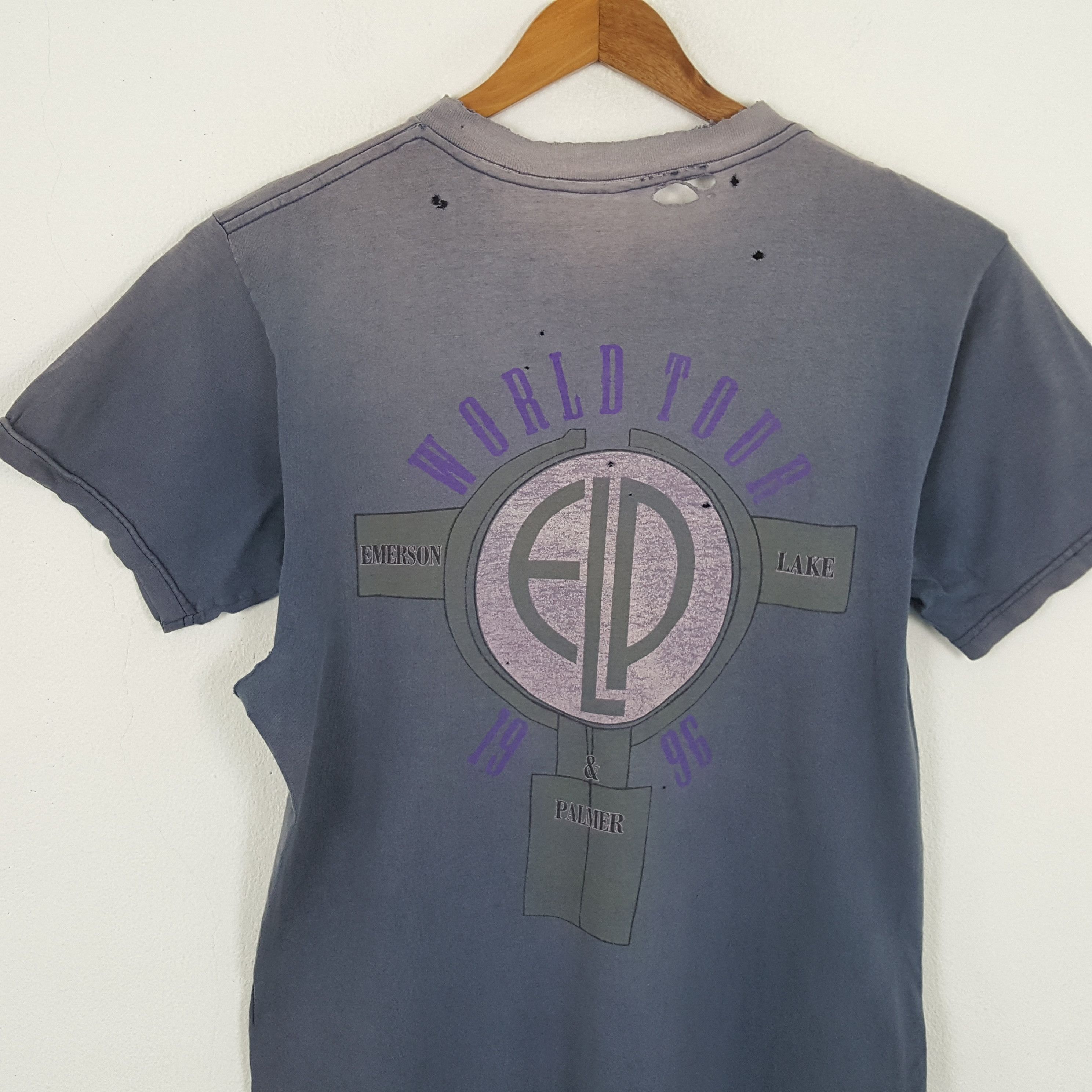 Band Tees × Vintage Vintage EMERSON LAKE & PALMER English Rock Supergroup Tees Size US L / EU 52-54 / 3 - 4 Thumbnail
