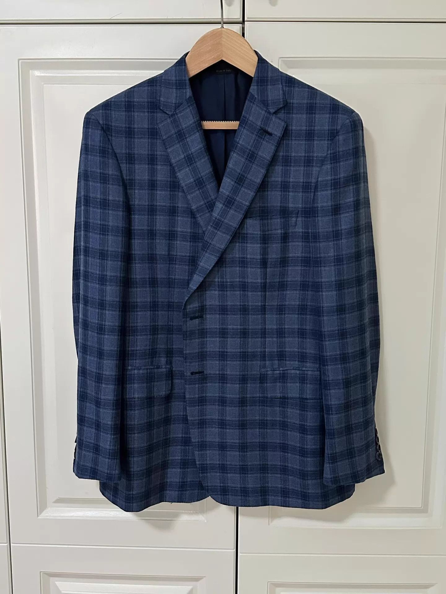 Brioni Blue Plaid Pattern Blazer - XL Size US XL / EU 56 / 4 - 1 Thumbnail