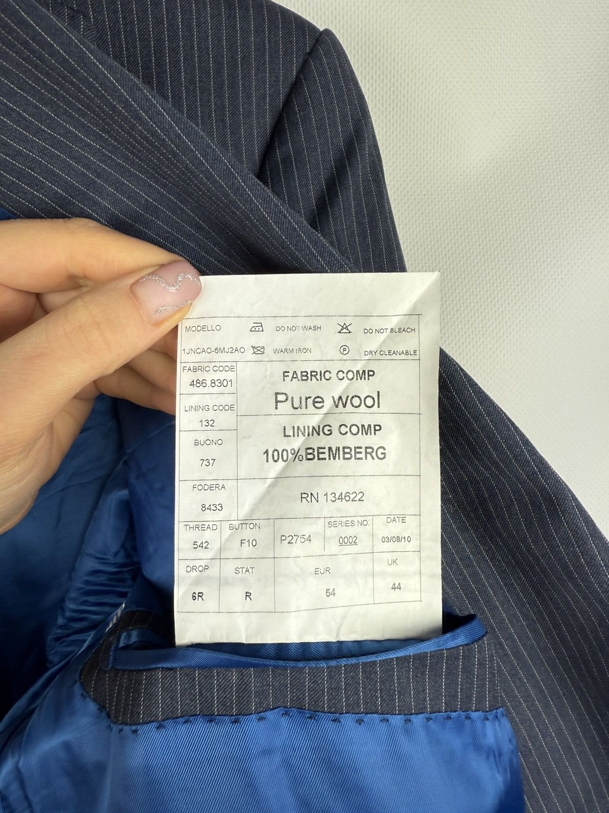 Suitsupply Suitsupply Pure Wool Men’s Striped Blazer Jacket Sportcoat Size 44R - 20 Thumbnail