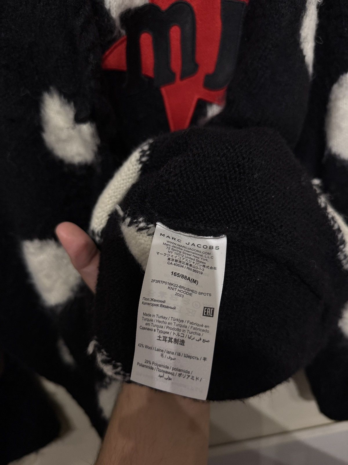 Cactus Plant Flea Market CPFM x Marc Jacobs Polka dot knit pullover hoodie Size US L / EU 52-54 / 3 - 7 Thumbnail