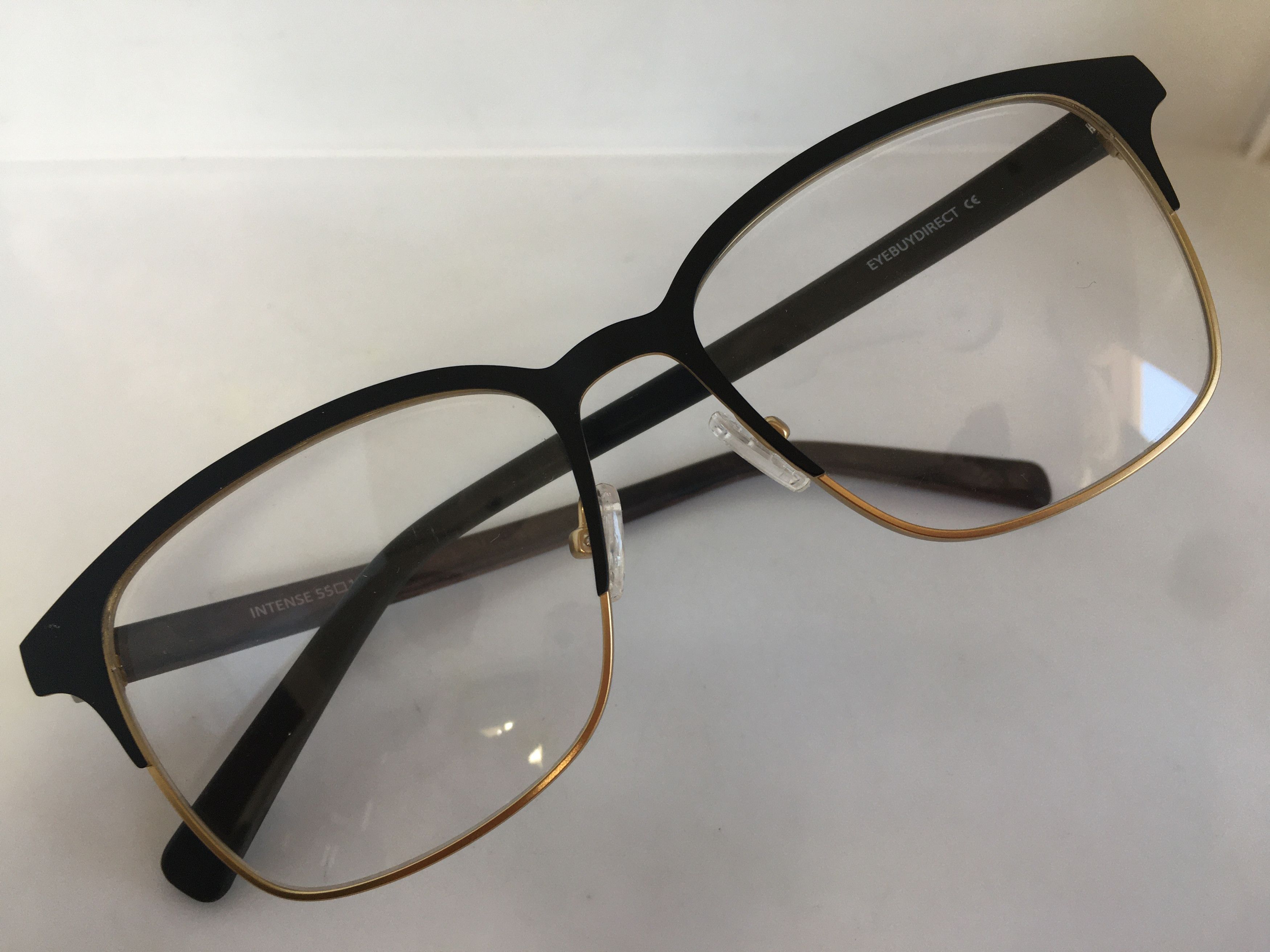 Other Eyebuydirect intense BlackGold Square Eyeglasses Frame Size ONE SIZE - 5 Thumbnail
