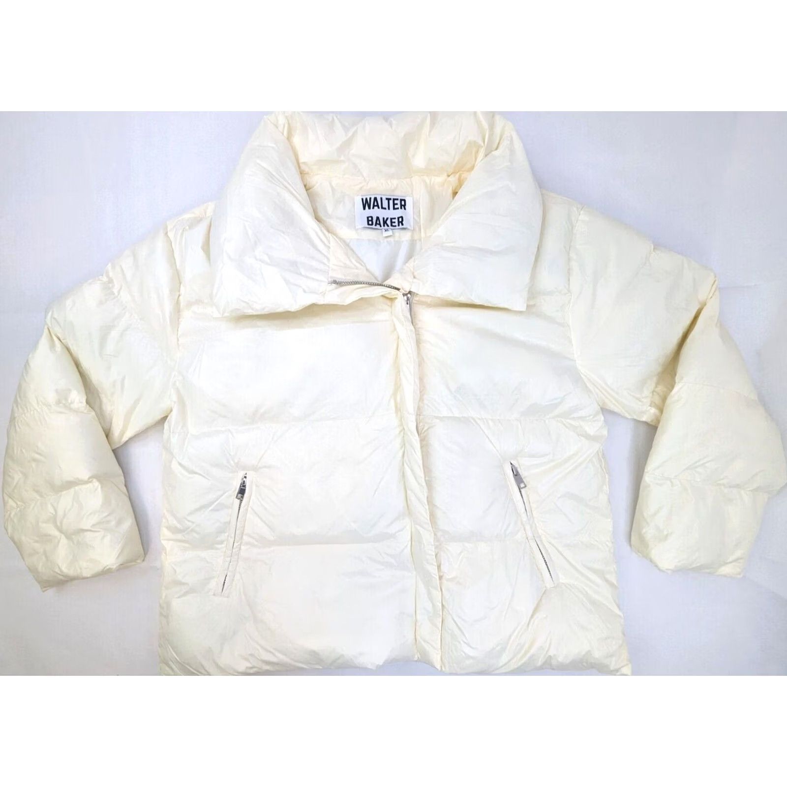 Vintage Walter Baker Genesis Cropped Puffer Jacket Women XL Bubble Full Zip Winter Size XL / US 12-14 / IT 48-50 - 2 Thumbnail