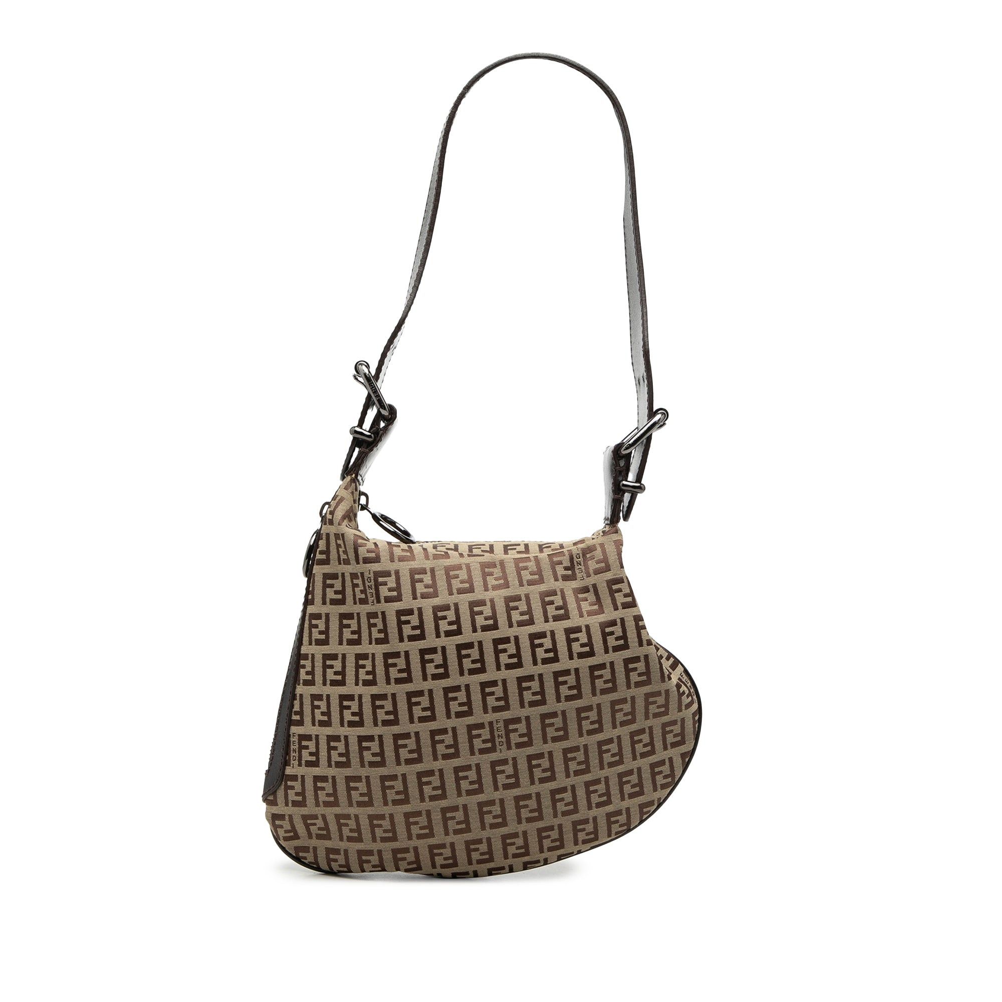 Fendi Zucchino Canvas Oyster Shoulder Bag Size ONE SIZE - 1 Thumbnail